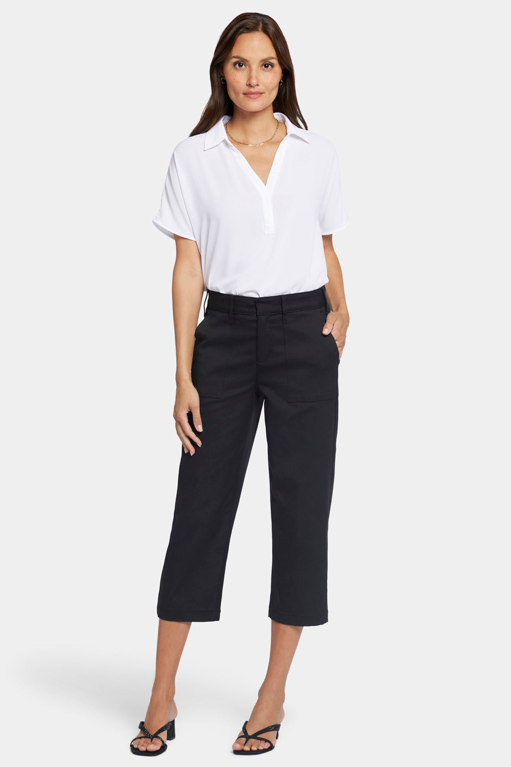 NYDJ Utility Pants In Stretch Twill - Black