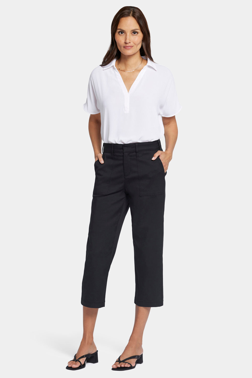 NYDJ Utility Pants In Stretch Twill - Black
