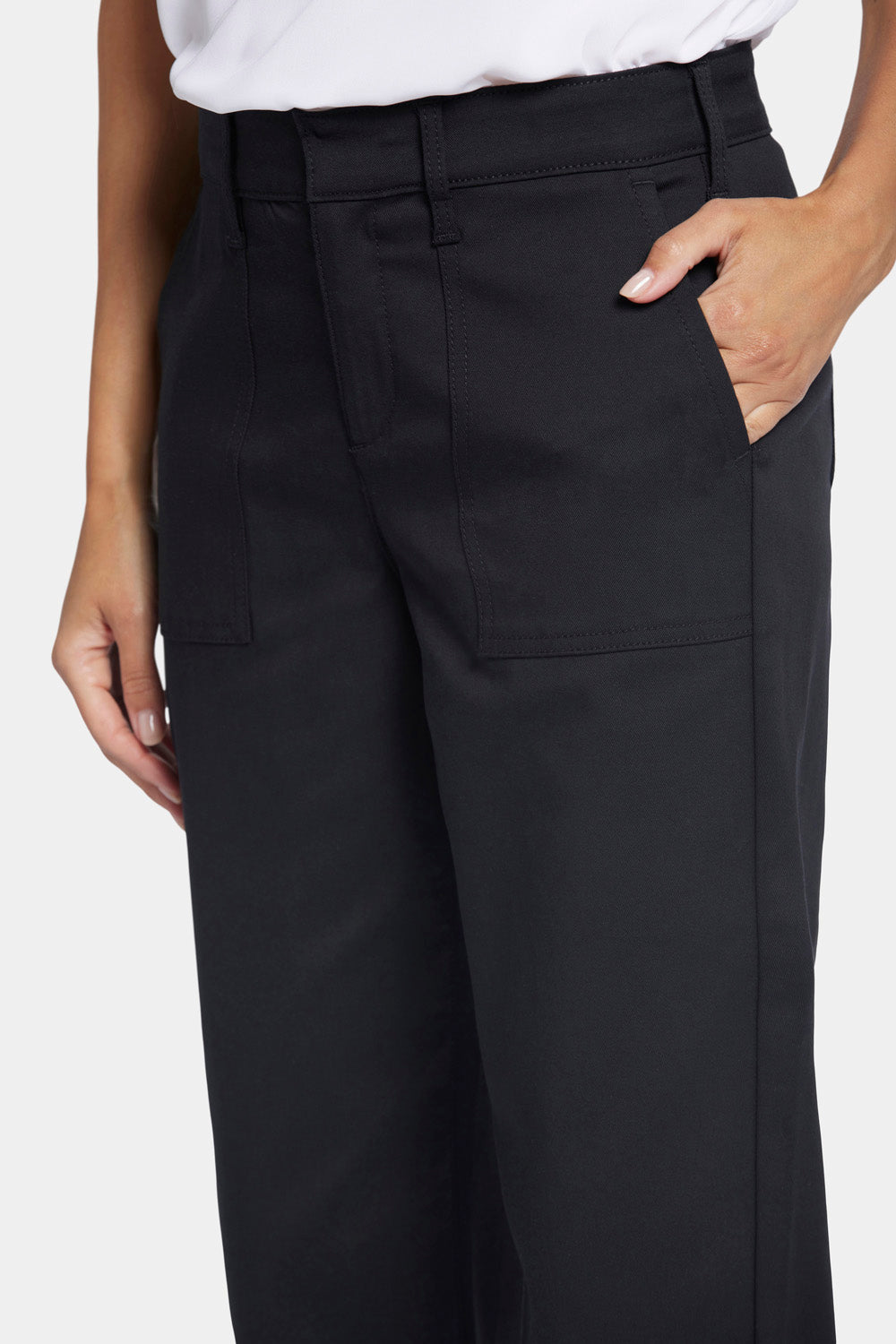 NYDJ Utility Pants In Stretch Twill - Black