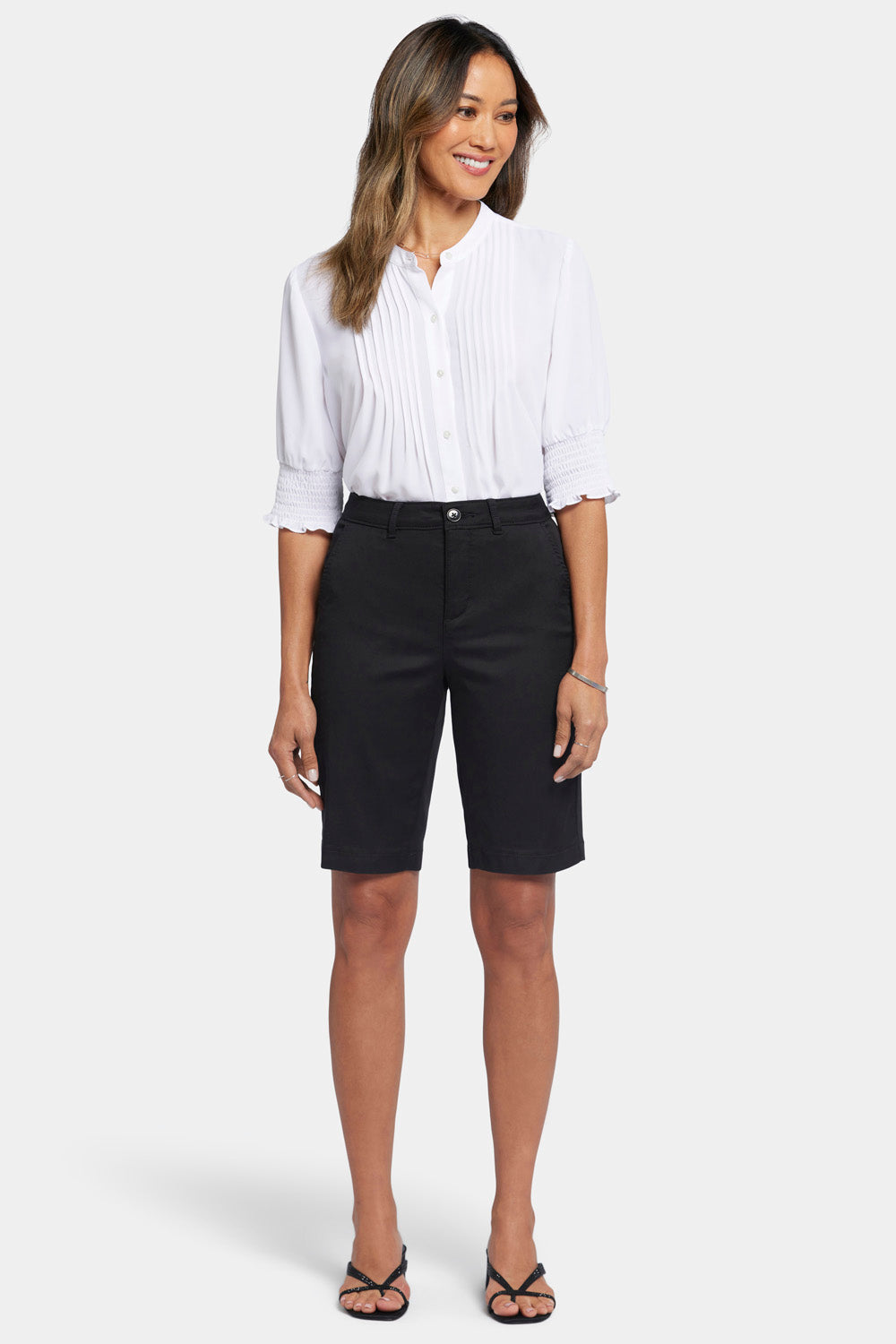 NYDJ Bermuda Shorts In Stretch Twill - Black