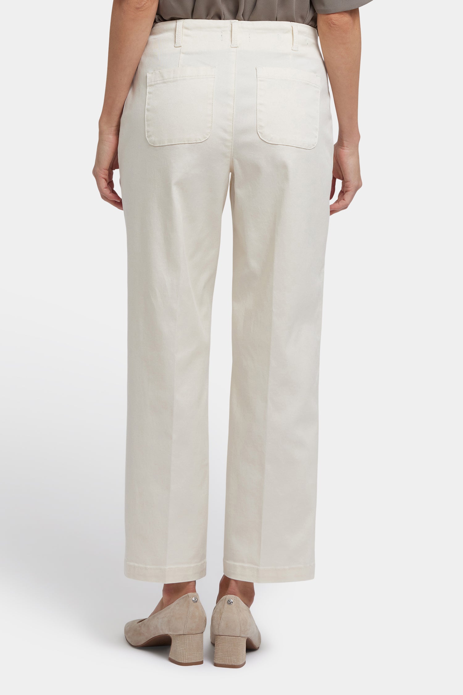 NYDJ Marilyn Straight Ankle Pants In Stretch Twill - Ivory