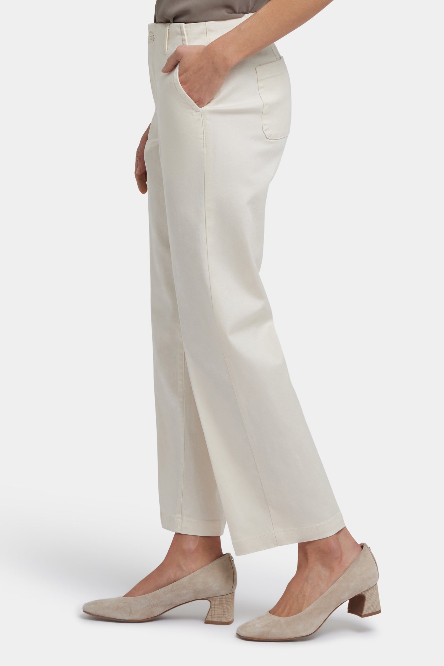 NYDJ Marilyn Straight Ankle Pants In Stretch Twill - Ivory