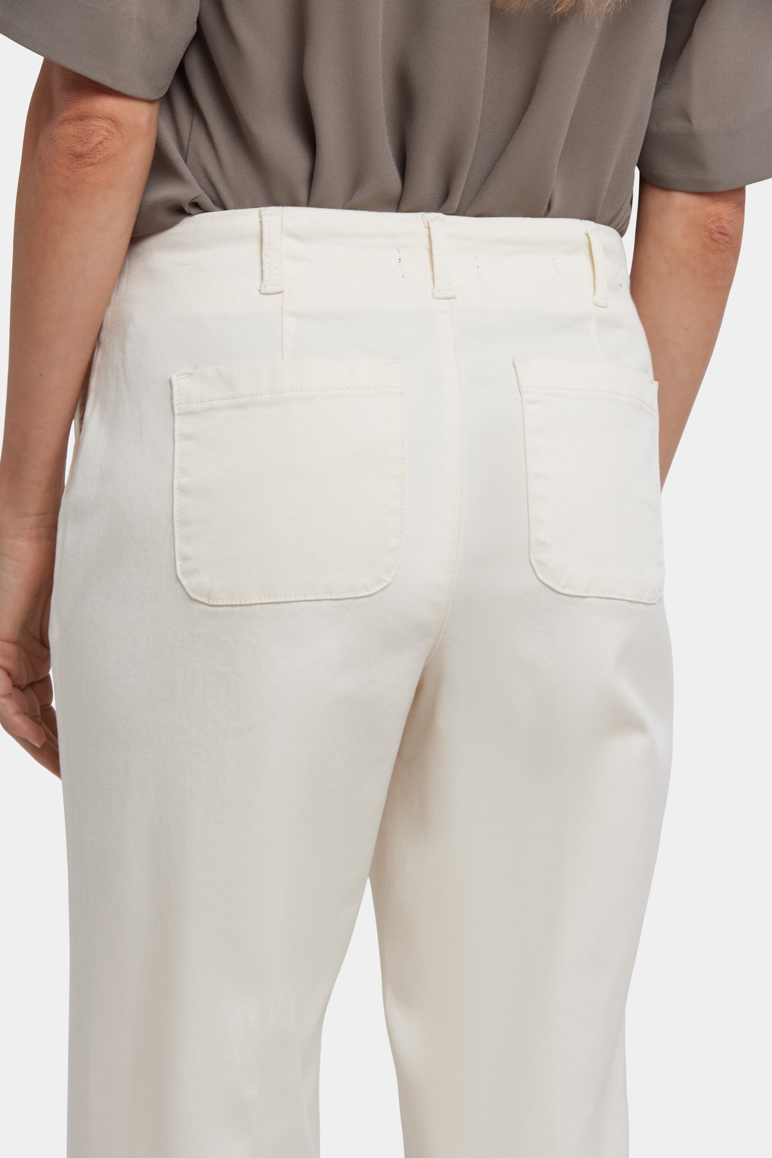 NYDJ Marilyn Straight Ankle Pants In Stretch Twill - Ivory