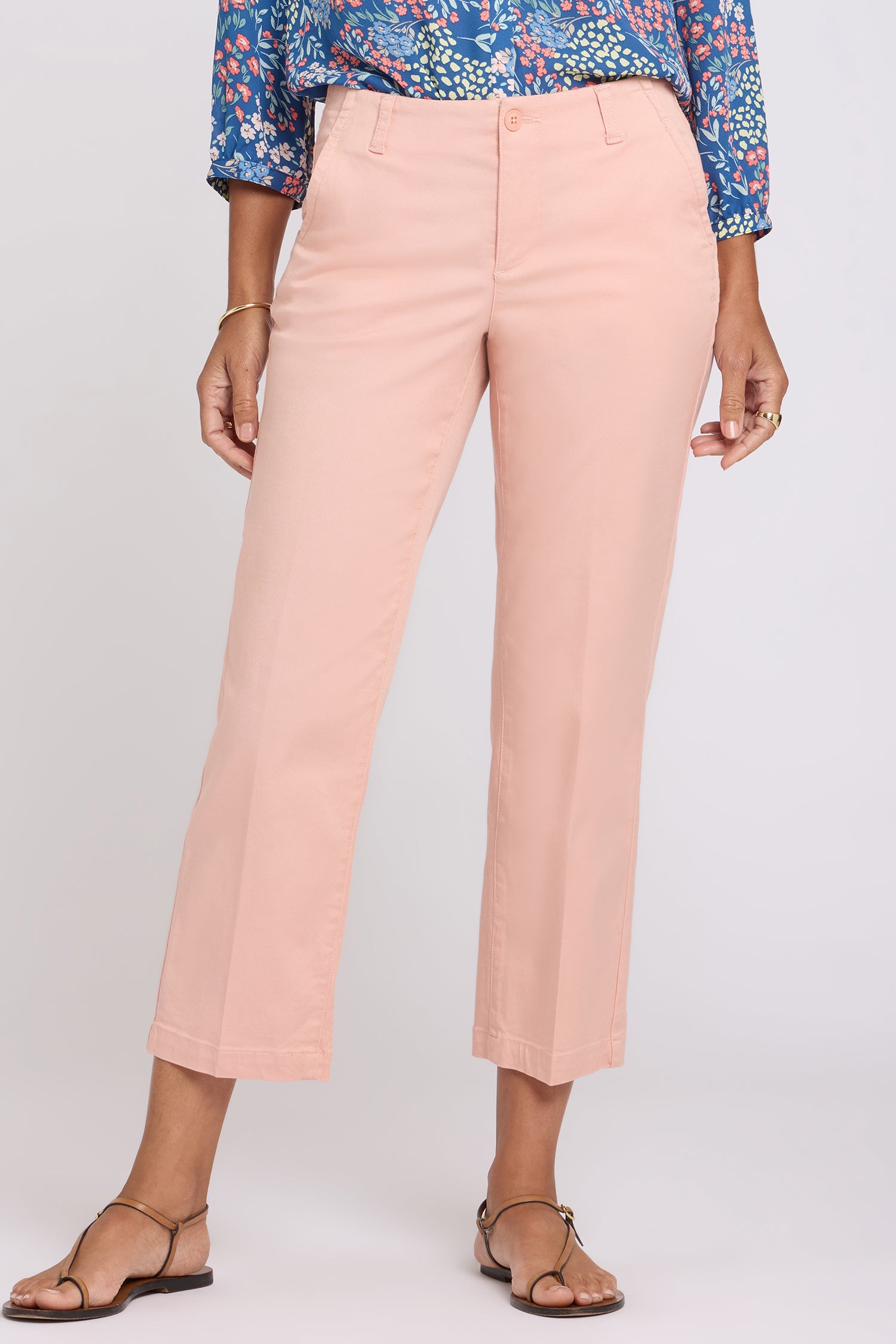 NYDJ Marilyn Straight Ankle Pants In Stretch Twill - Desert Willow