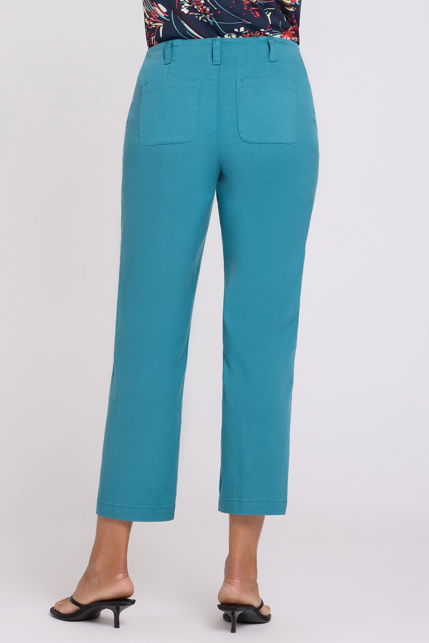 NYDJ Marilyn Straight Ankle Pants In Stretch Twill - Harbor Blue