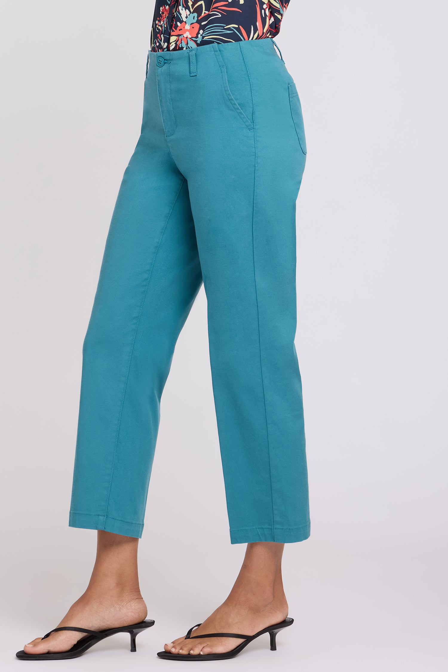 NYDJ Marilyn Straight Ankle Pants In Stretch Twill - Harbor Blue