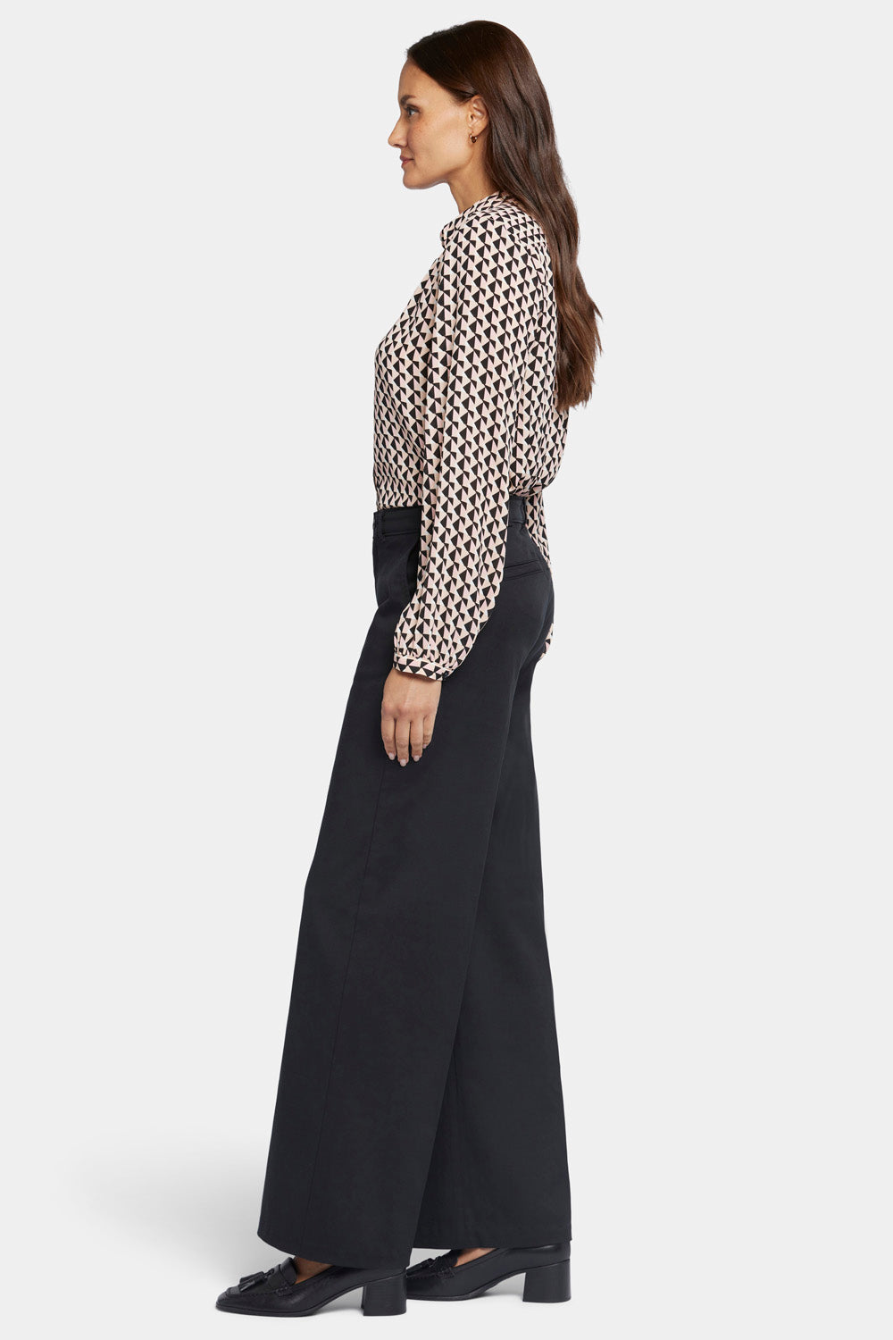 NYDJ Whitney Trouser Pants In Stretch Twill With High Rise - Black
