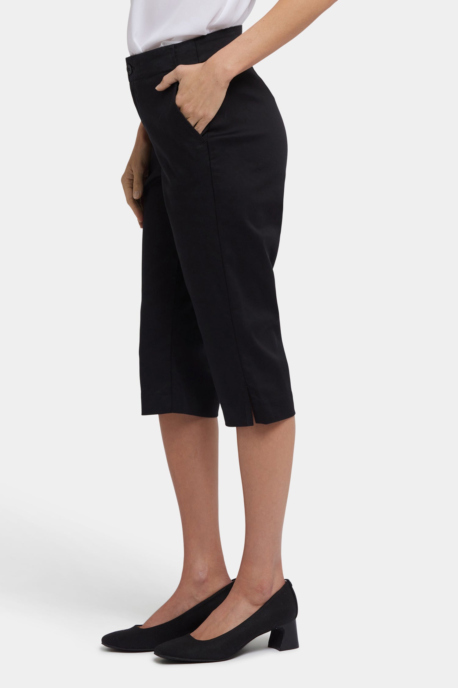 NYDJ Payton Pedal Pushers In Stretch Twill - Black