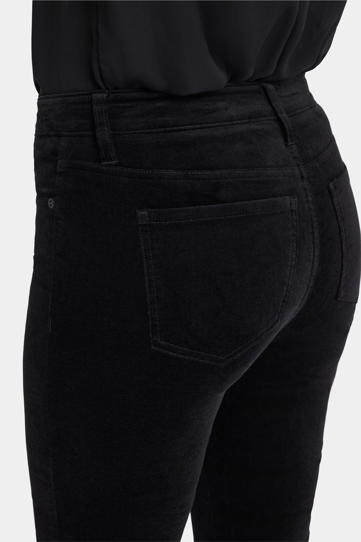 NYDJ Sheri Slim Pants In Velveteen - Black