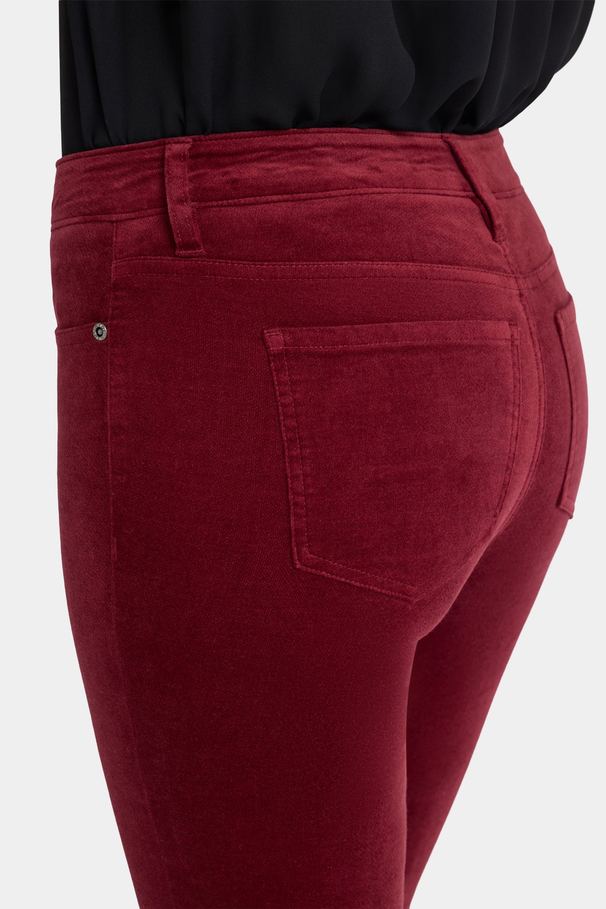 NYDJ Sheri Slim Pants In Velveteen - Wild Currant