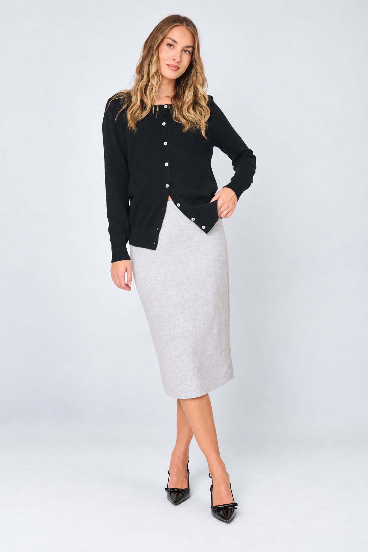 NYDJ Notch Midi Skirt by Gibsonlook  - Notch Midi Skirt by Gibsonlook