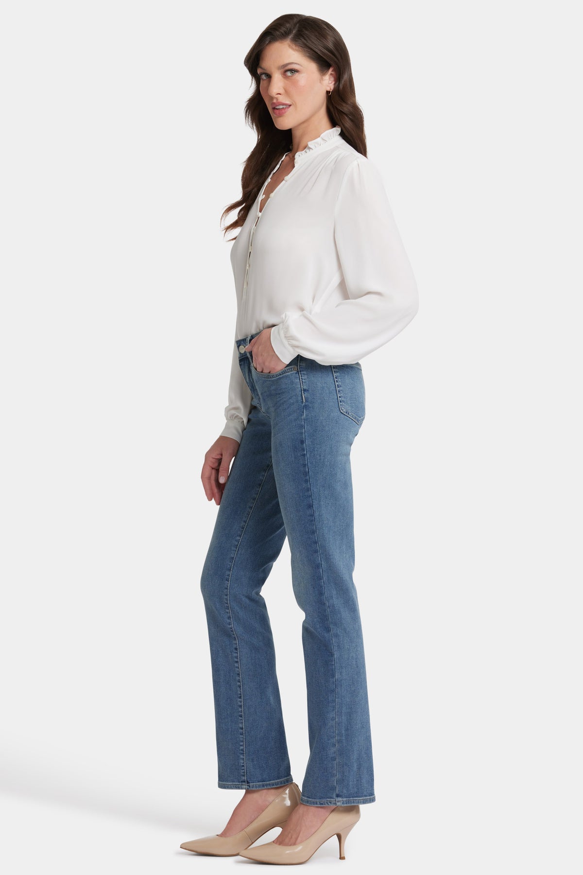 NYDJ Marilyn Straight Jeans In Petite  - Heyburn Wash