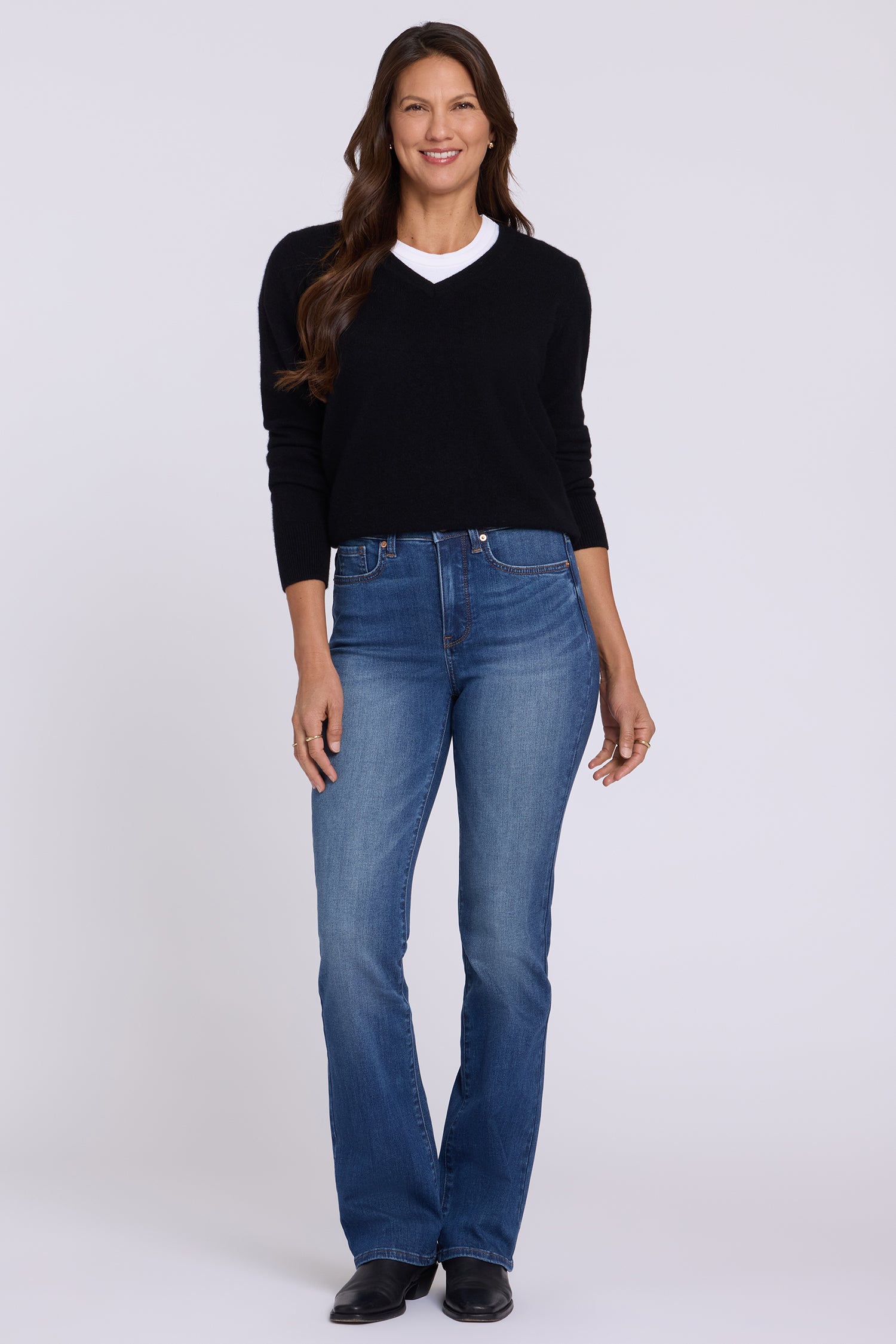 NYDJ Barbara Bootcut Jeans In Petite In Sure Stretch® Denim With High Rise - Elm