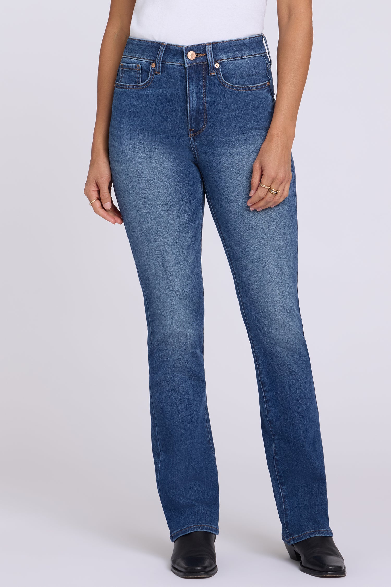 NYDJ Barbara Bootcut Jeans In Petite In Sure Stretch® Denim With High Rise - Elm