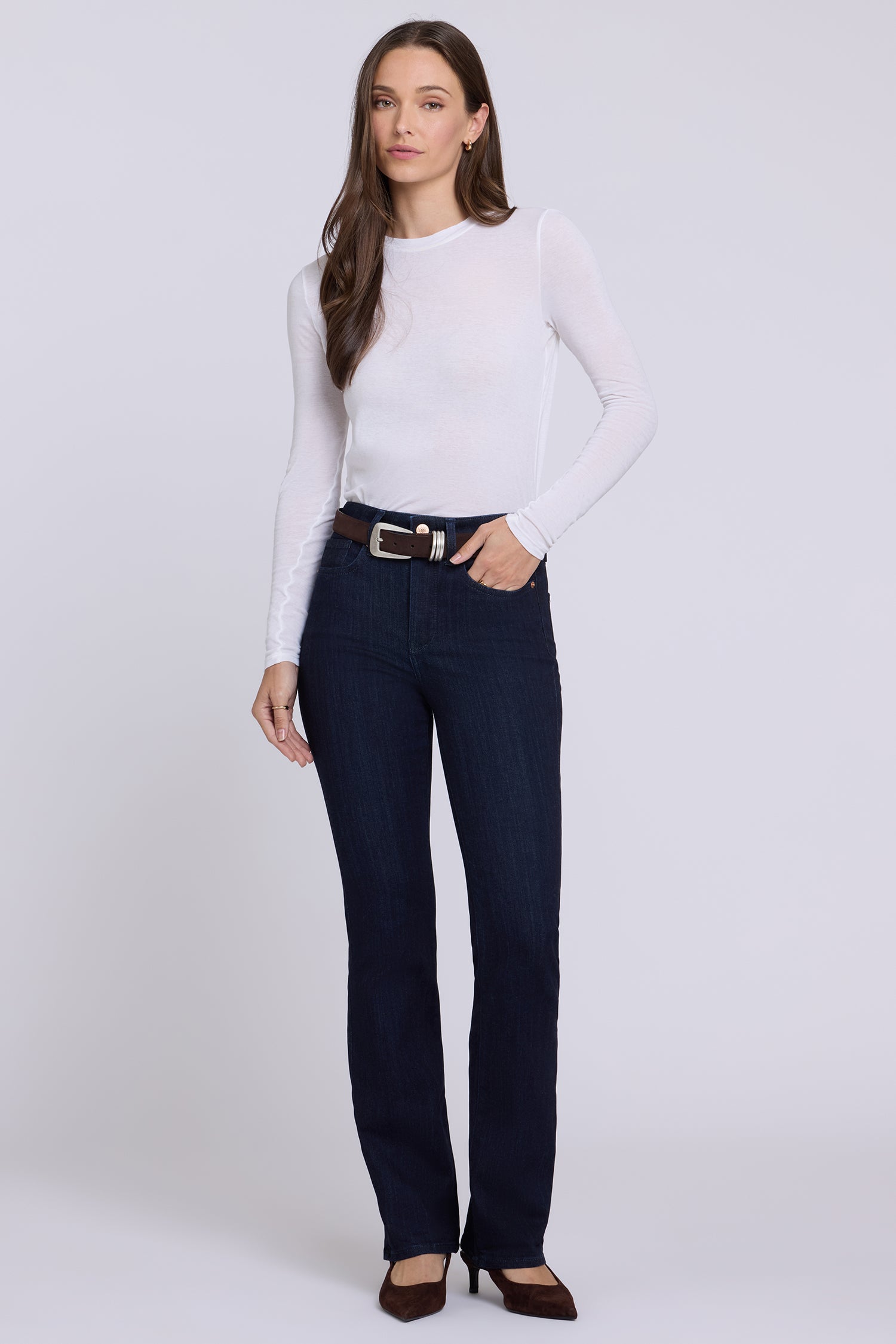 NYDJ Barbara Bootcut Jeans In Petite In Sure Stretch® Denim With High Rise - Rinse