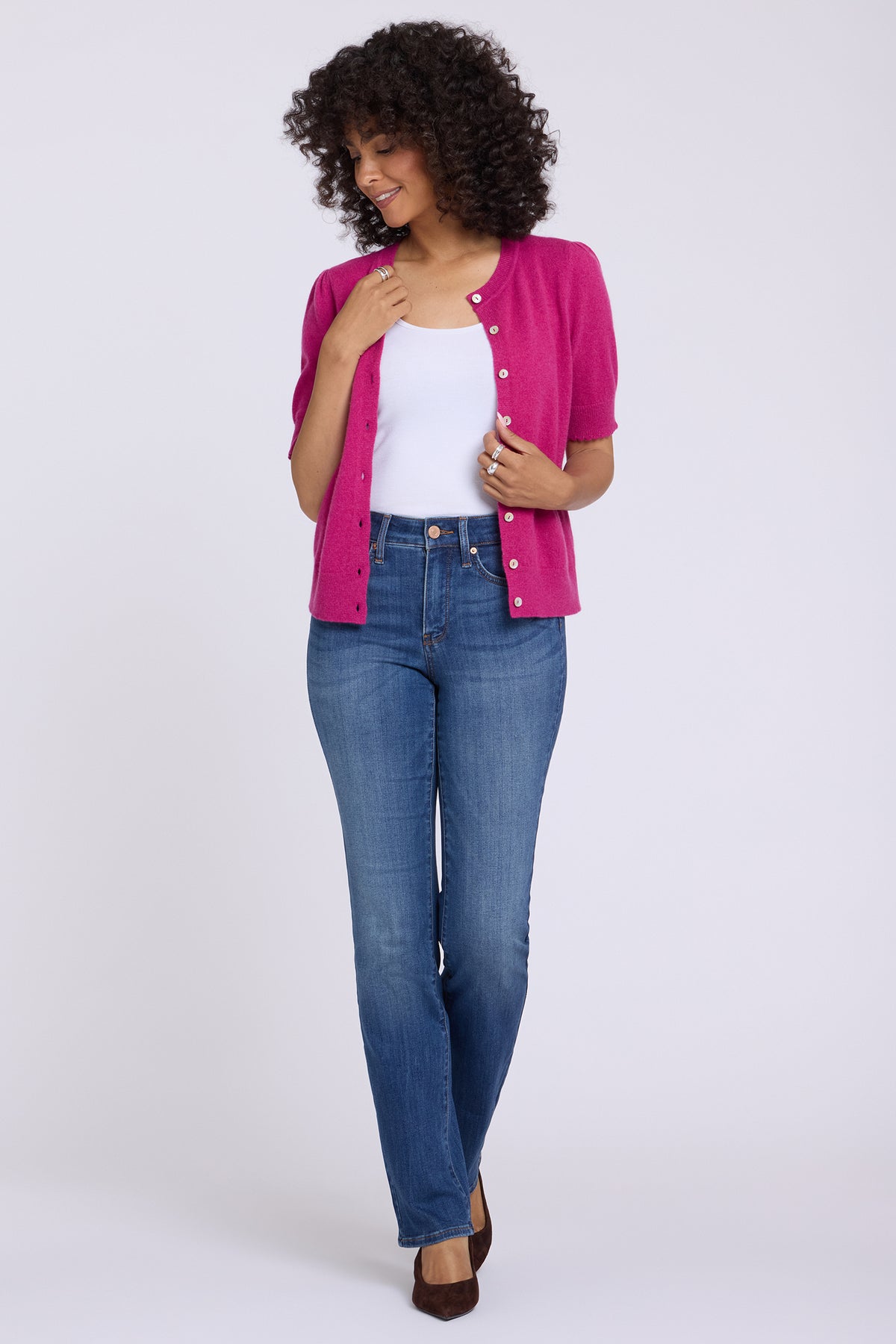 NYDJ Marilyn Straight Jeans In Petite In Sure Stretch® Denim - Elm