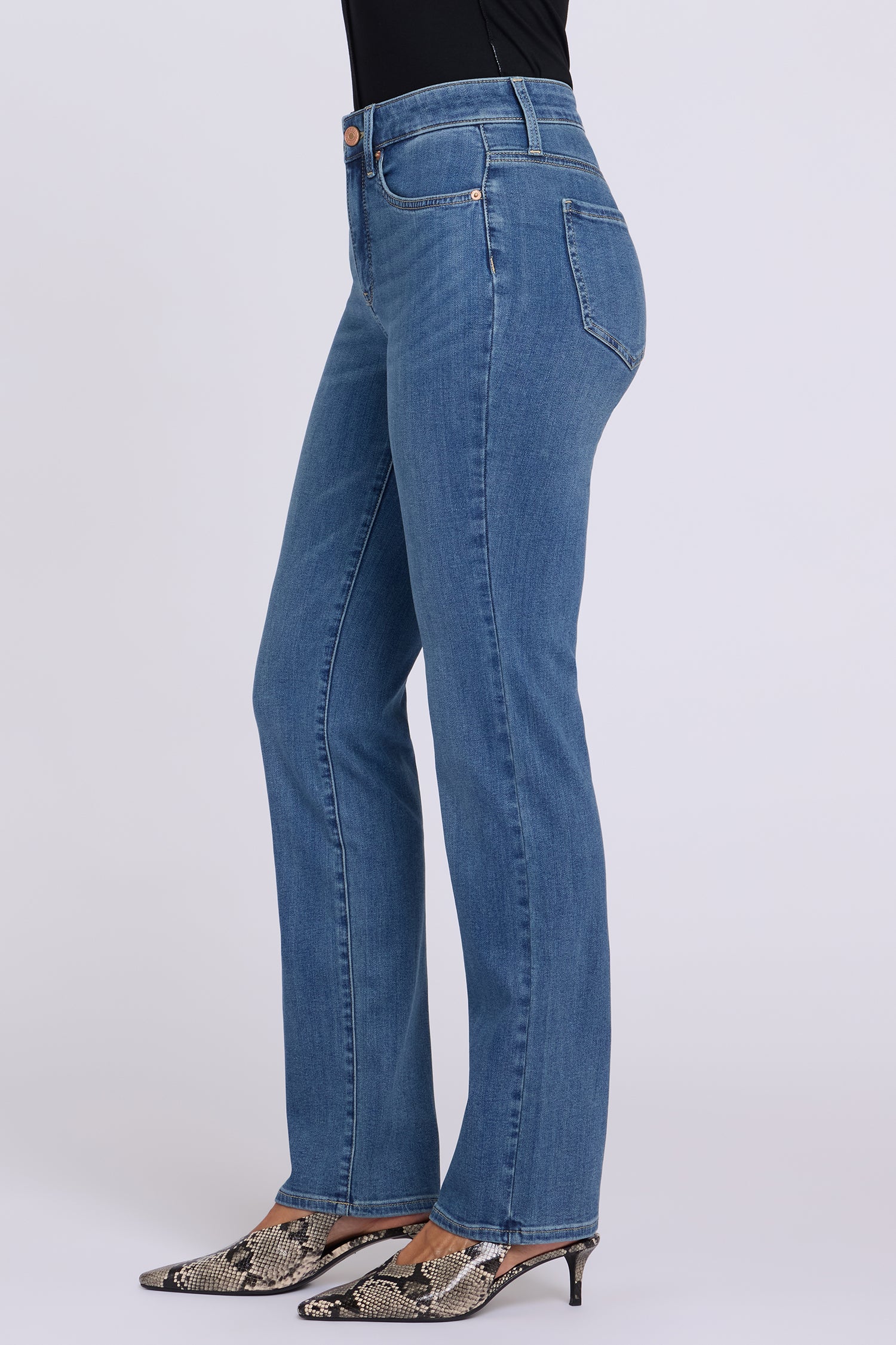 NYDJ Marilyn Straight Jeans In Petite In Sure Stretch® Denim - Redwood