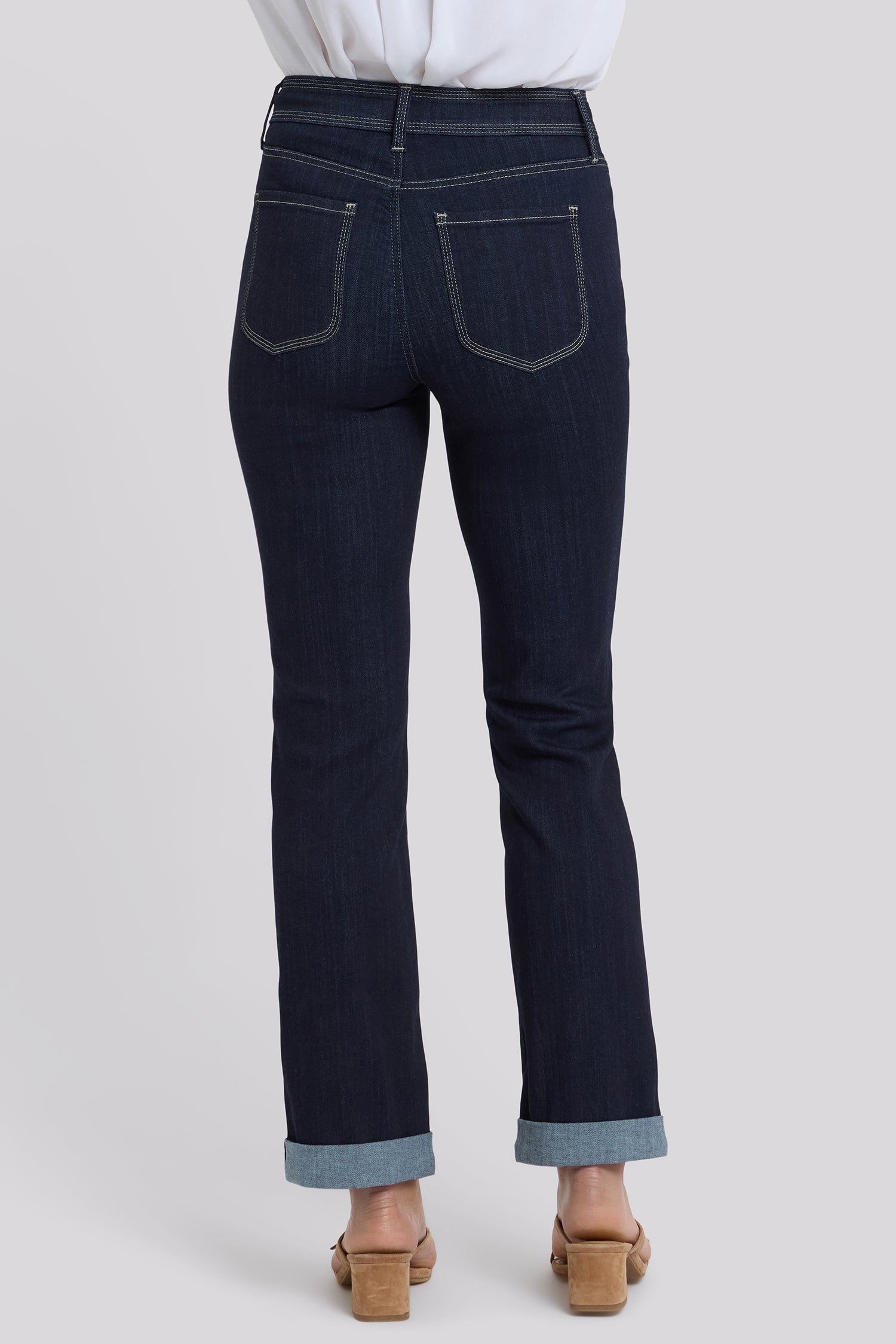 NYDJ Marilyn Straight Jeans In Petite In Sure Stretch® Denim With High Rise And Triple Stitching - Morning Tides