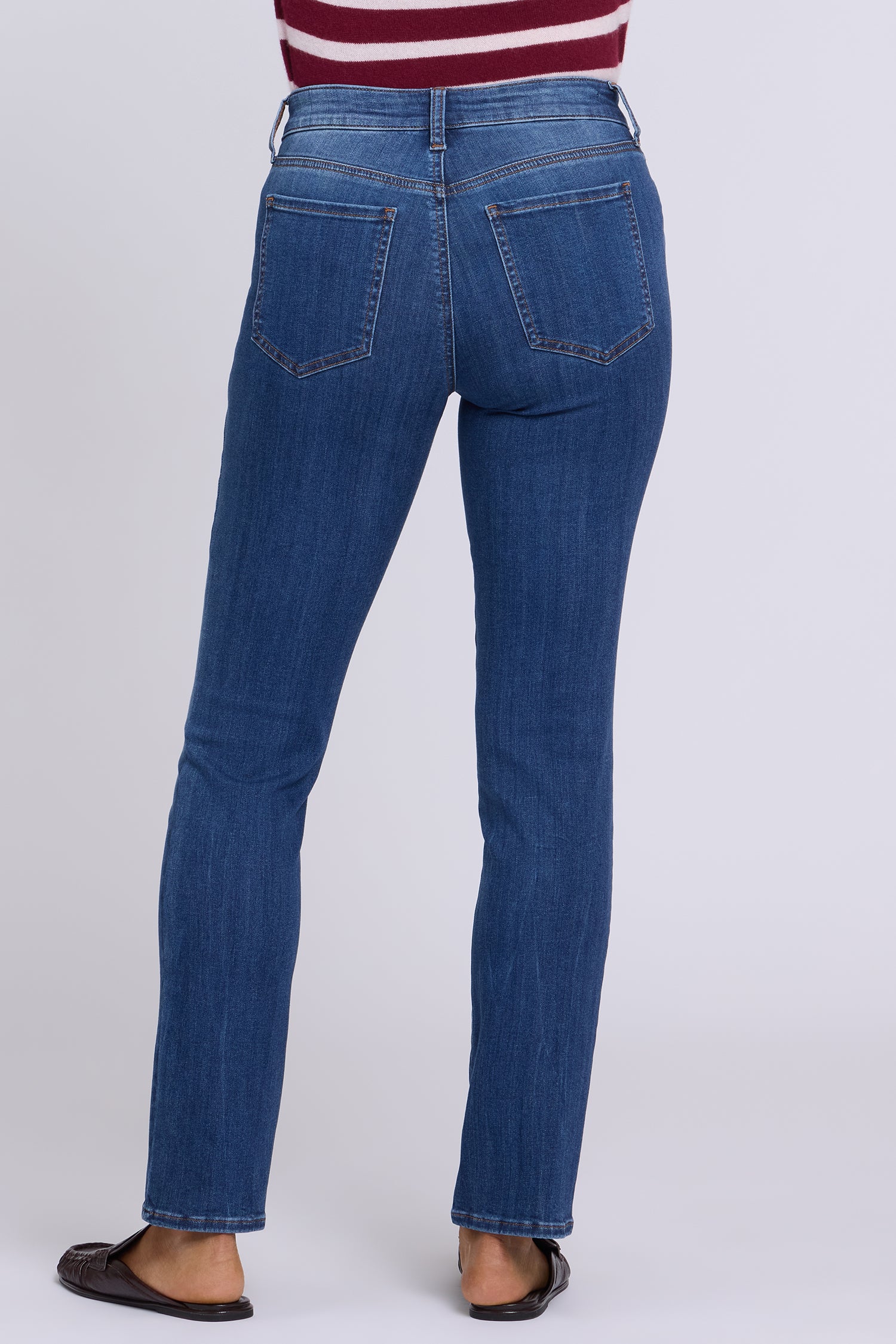 NYDJ Sheri Slim Straight Jeans In Petite In Sure Stretch® Denim - Elm