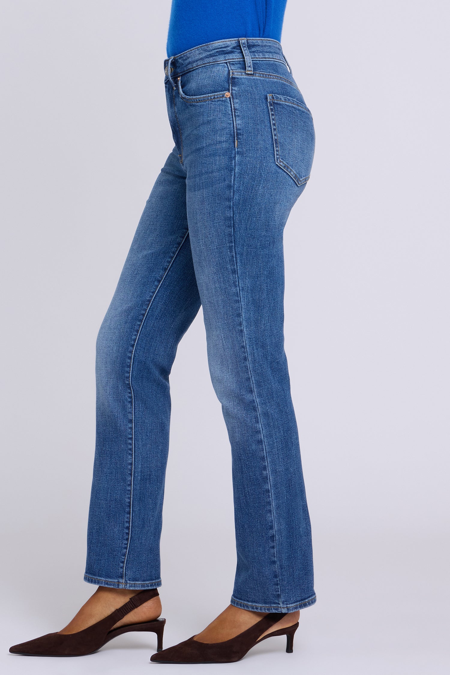 NYDJ Marilyn Straight Jeans In Petite With High Rise And 29" Inseam - Yarrow