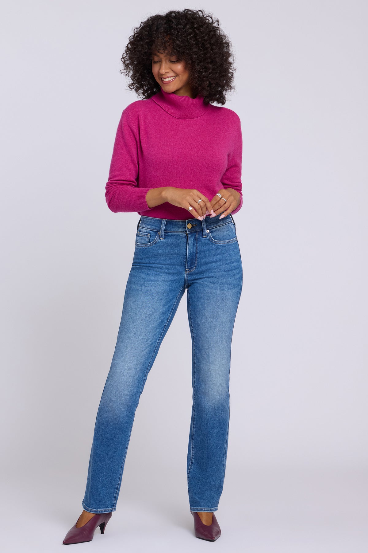 NYDJ Marilyn Straight Jeans In Petite  - Phlox