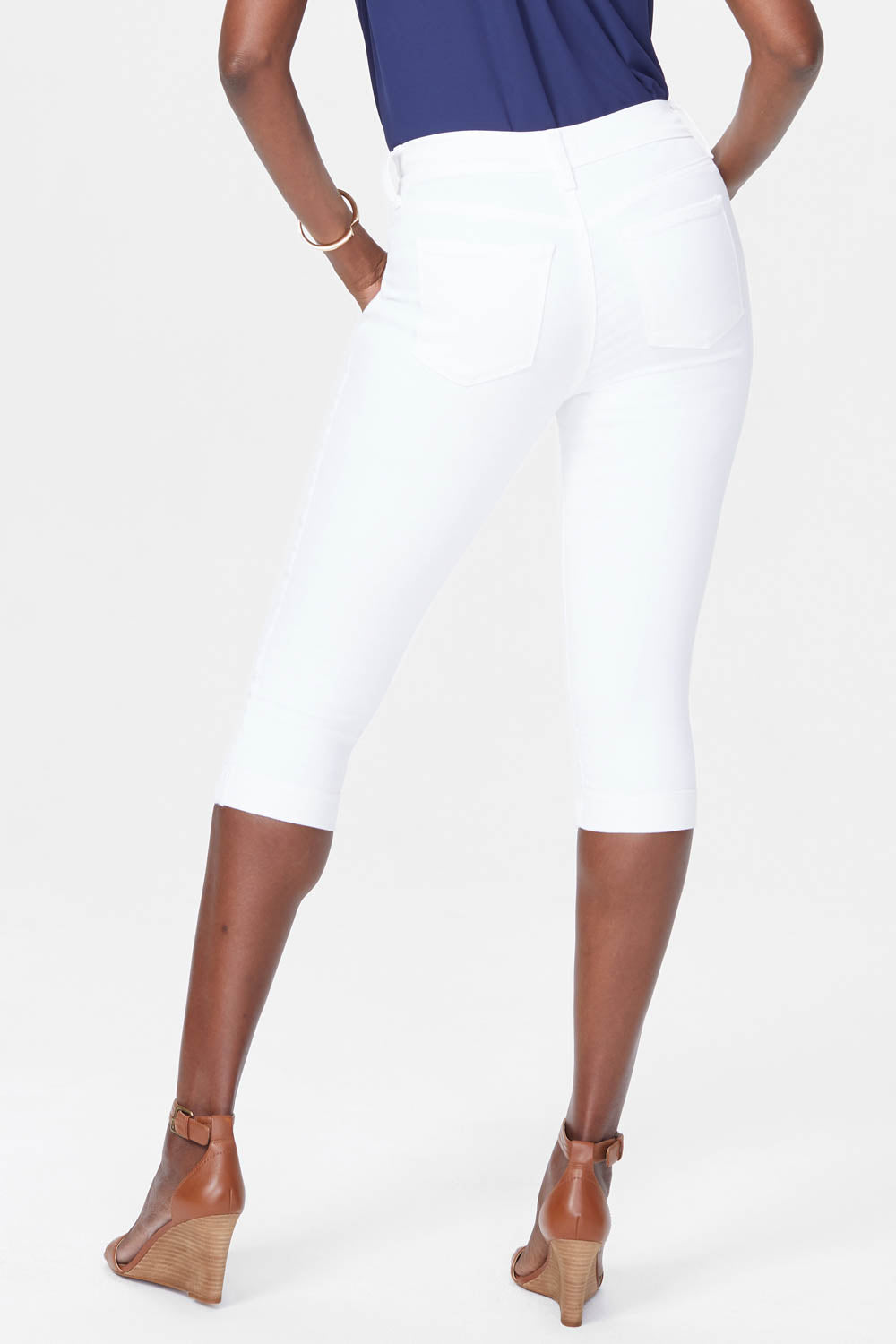 NYDJ Marilyn Straight Crop Jeans In Petite  - Optic White