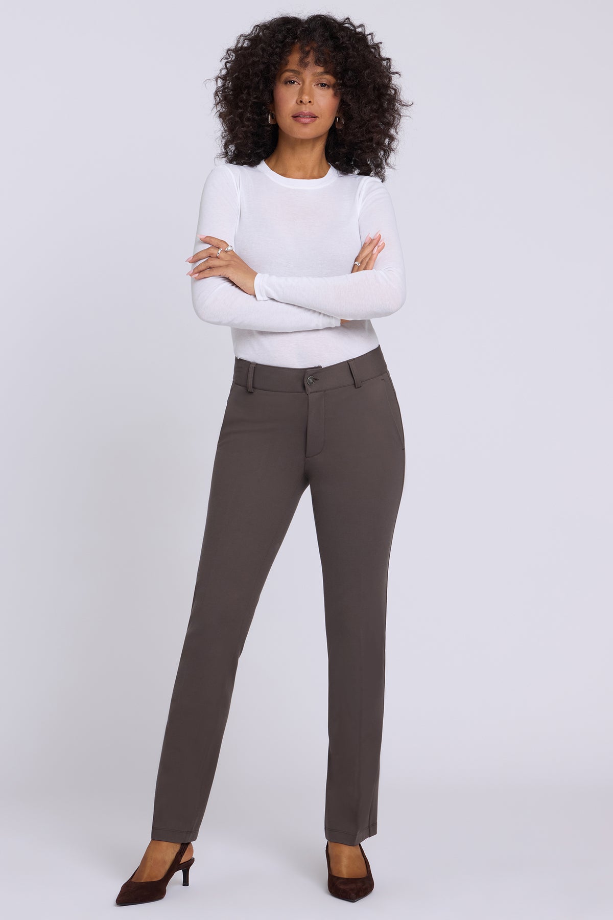 NYDJ Classic Trouser Pants In Petite Sculpt-Her™ Collection - Falcon