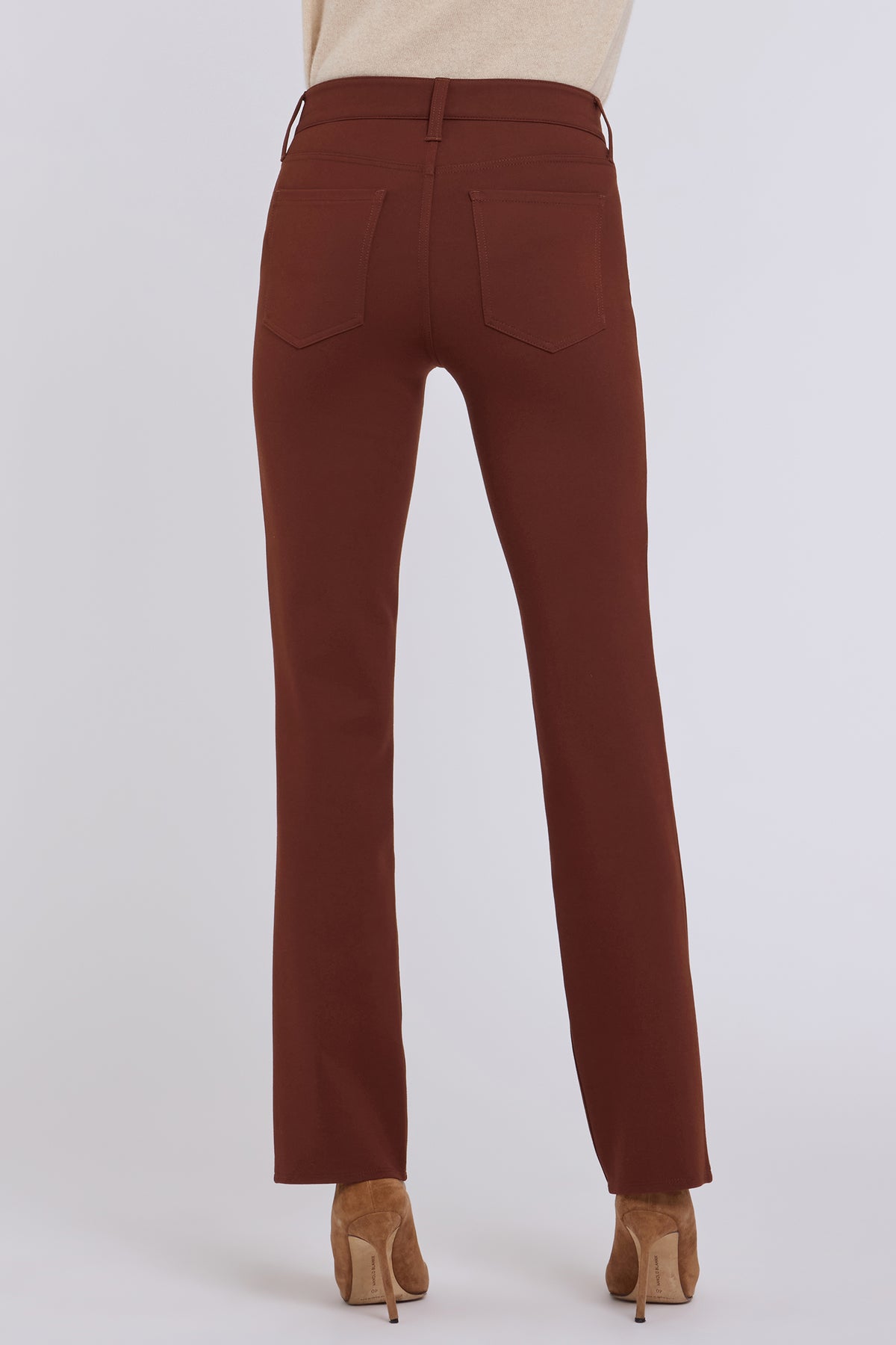 NYDJ Marilyn Straight Pants In Petite Sculpt-Her™ Collection - Chocolate Fondant
