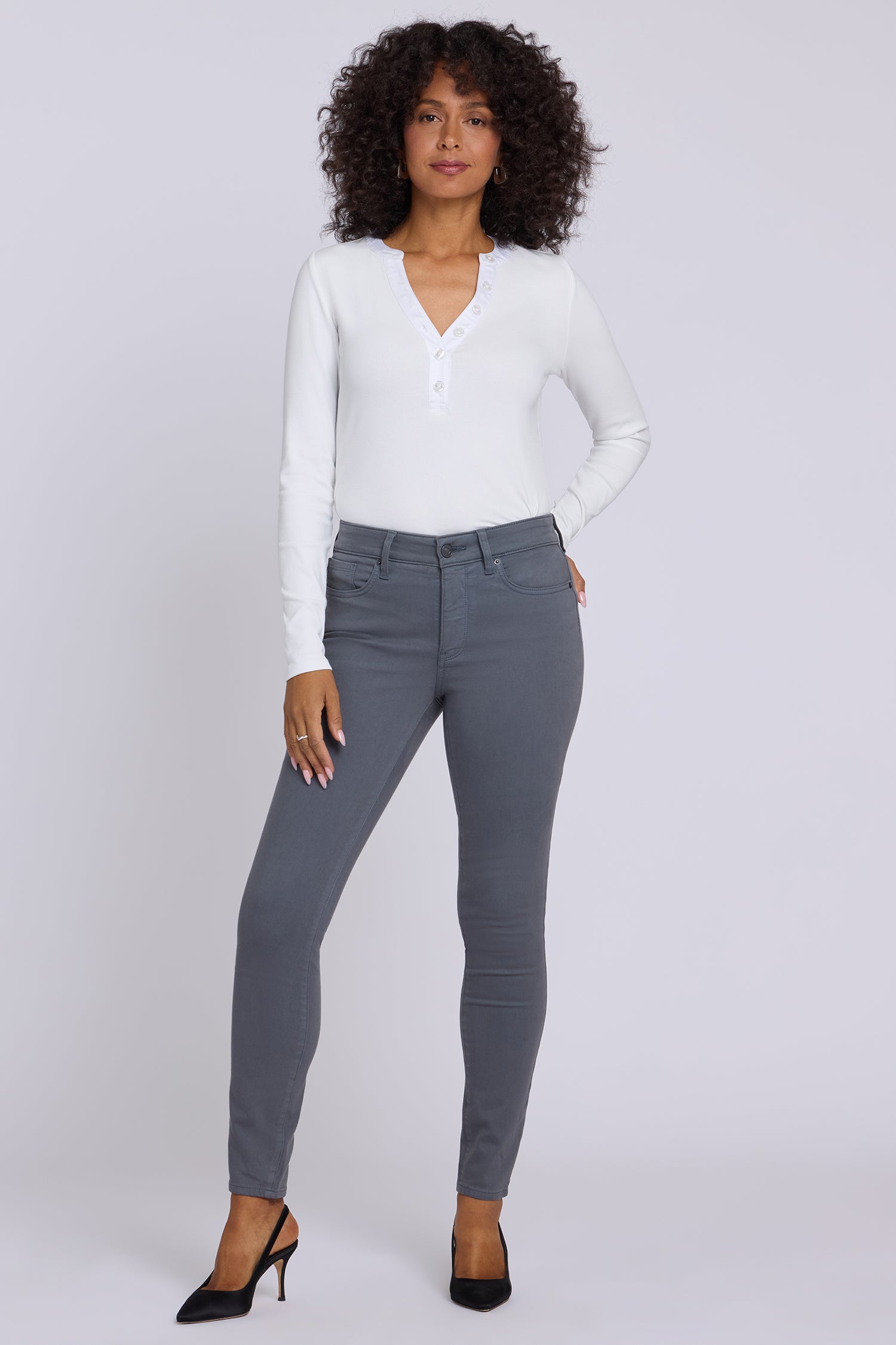 NYDJ Ami Skinny Jeans In Petite  - Vintage Charcoal