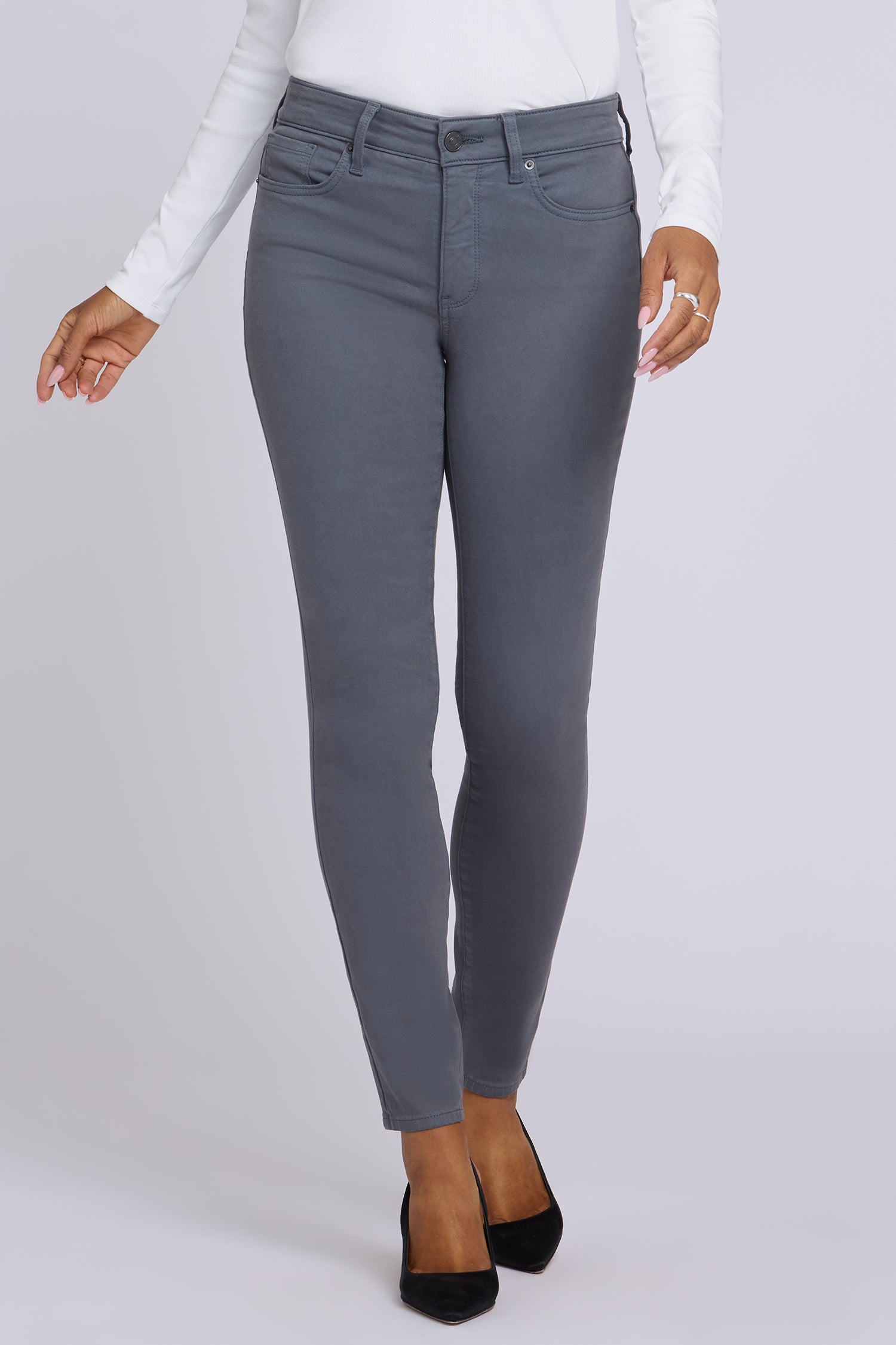 NYDJ Ami Skinny Jeans In Petite  - Vintage Charcoal