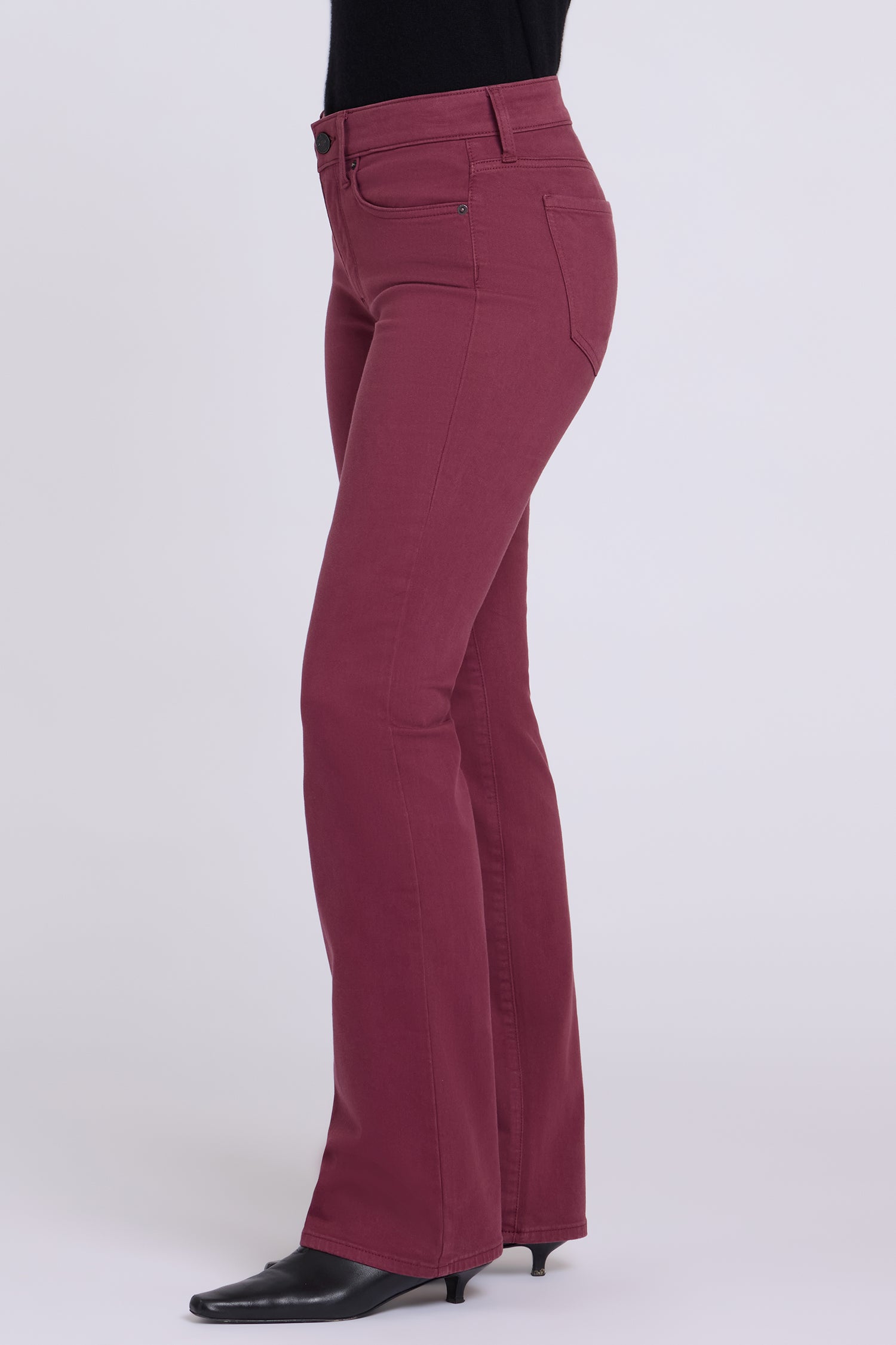 NYDJ Barbara Bootcut Jeans In Petite  - True Burgundy
