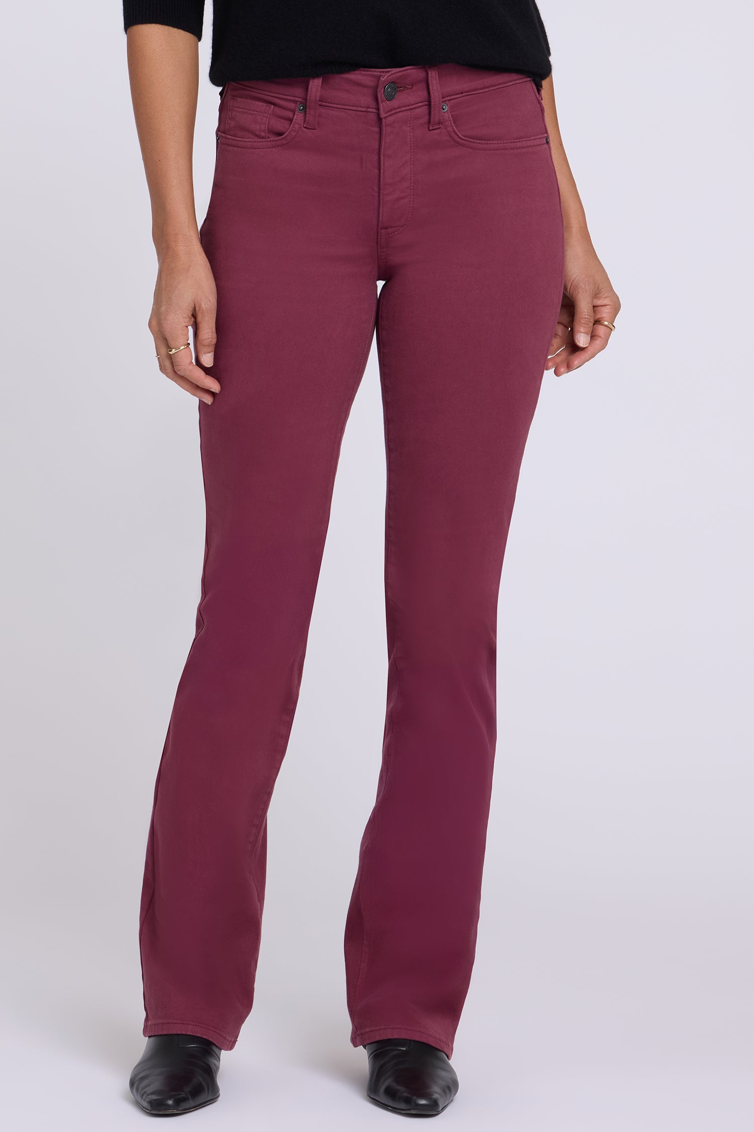 NYDJ Barbara Bootcut Jeans In Petite  - True Burgundy