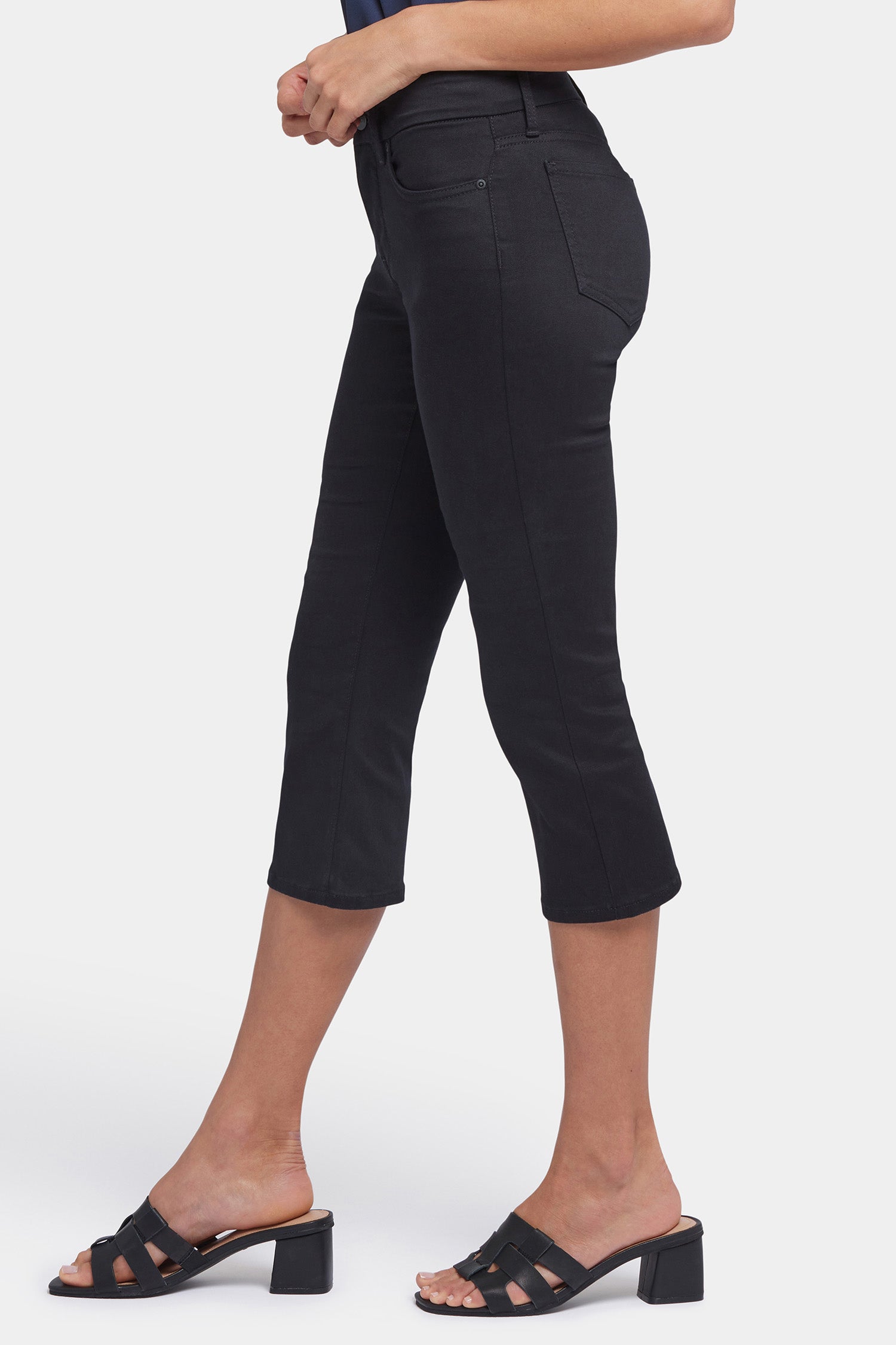 NYDJ Waist-Match™ Marilyn Straight Crop Jeans In Petite  - Black