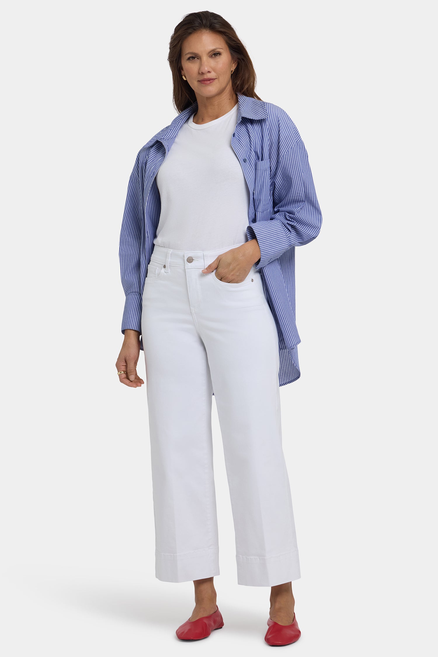 NYDJ Teresa Wide Leg Ankle Jeans In Petite With 3
