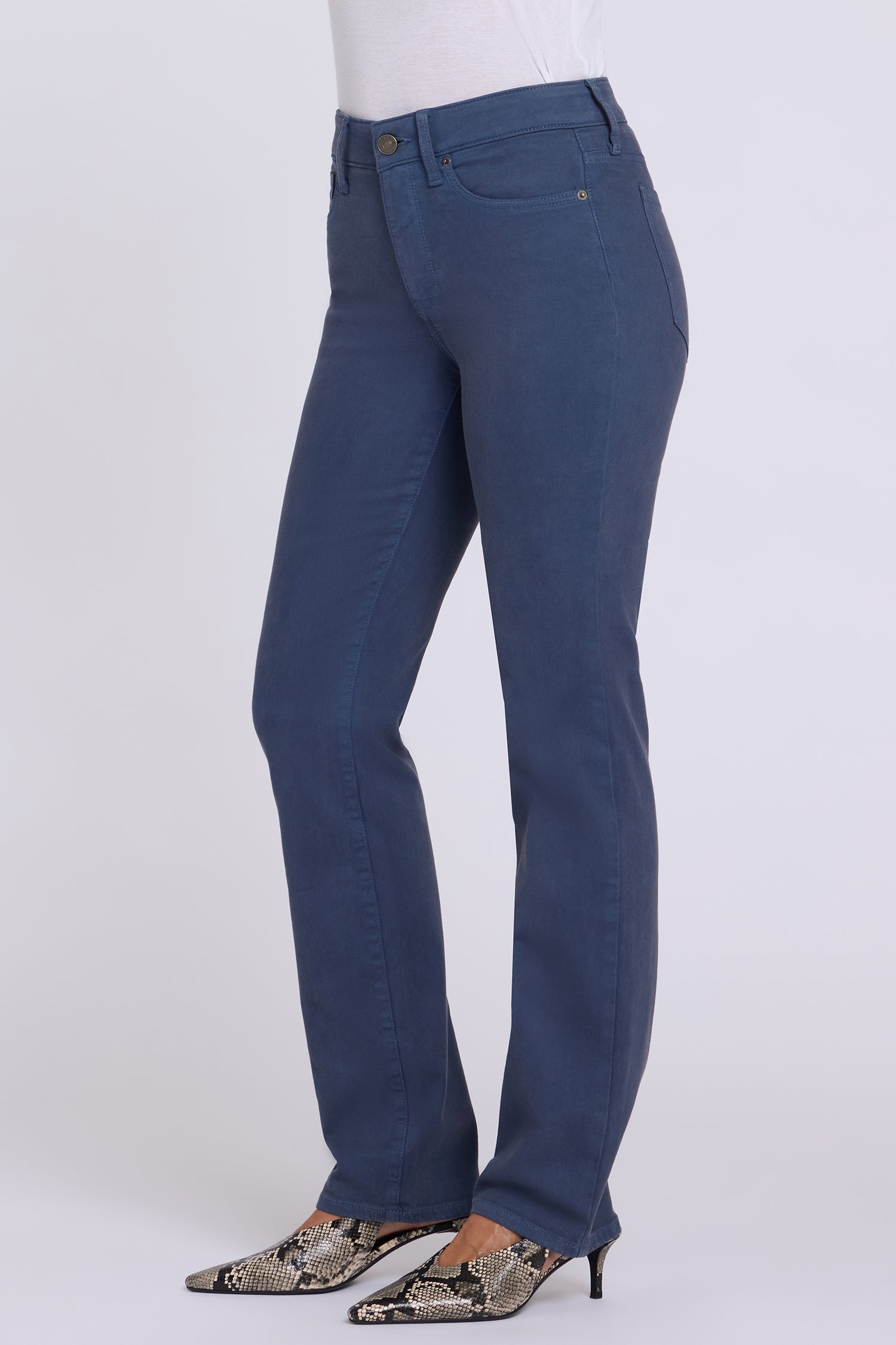 NYDJ Marilyn Straight Jeans In Petite  - Jade Blue
