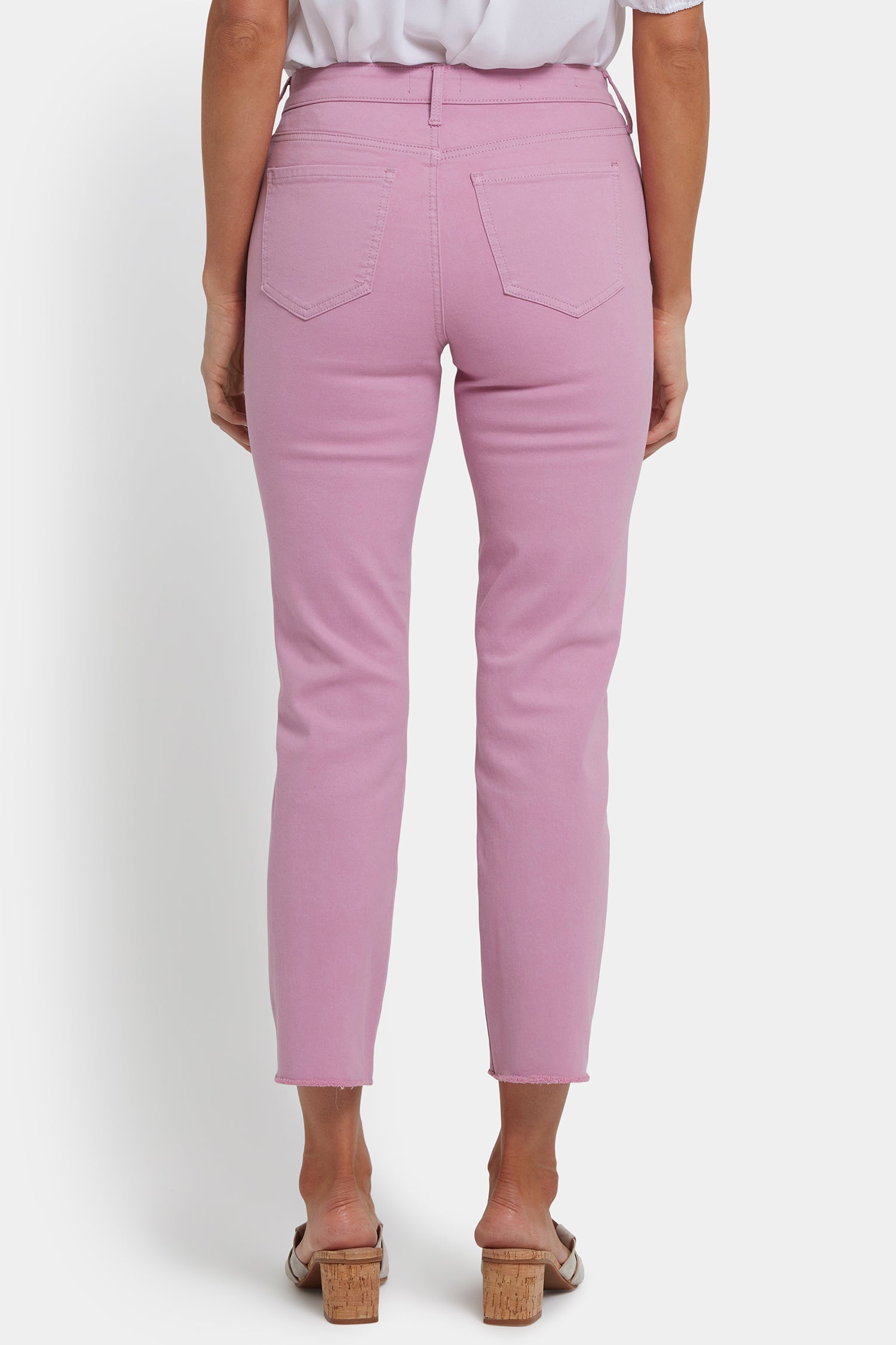 NYDJ Sheri Slim Ankle Jeans In Petite With Frayed Hems - Ballet