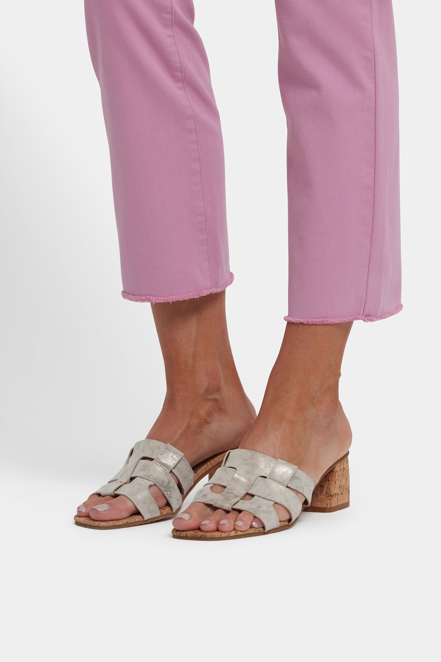 NYDJ Sheri Slim Ankle Jeans In Petite With Frayed Hems - Ballet