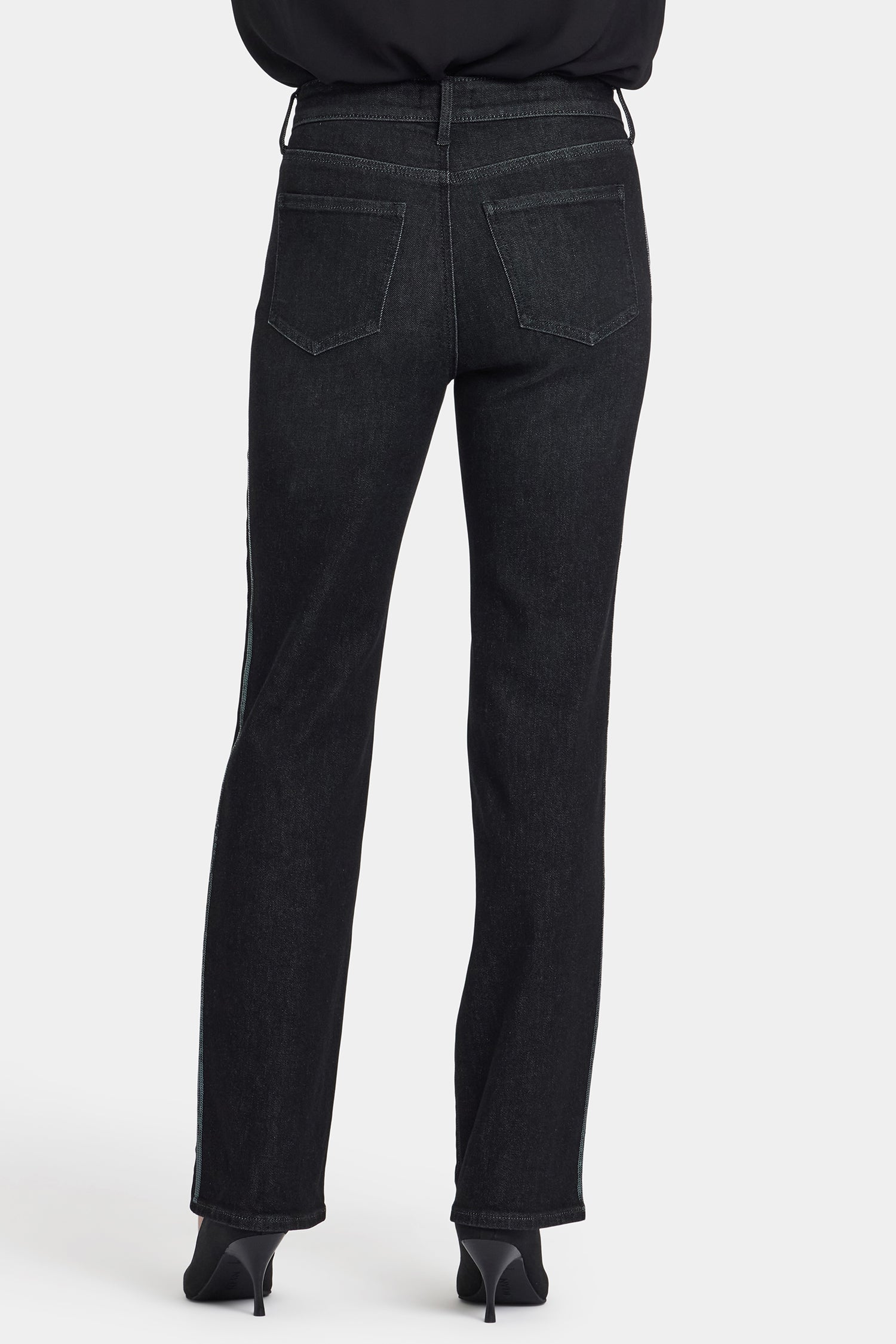 NYDJ Marilyn Straight Jeans In Petite With High Rise, Sequins And 29
