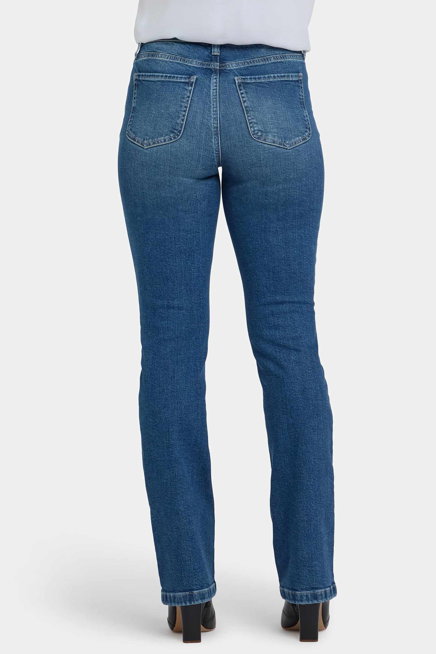 NYDJ Billie Mini Bootcut Jeans In Petite With High Rise And Seam Detail - Romantic Indigo