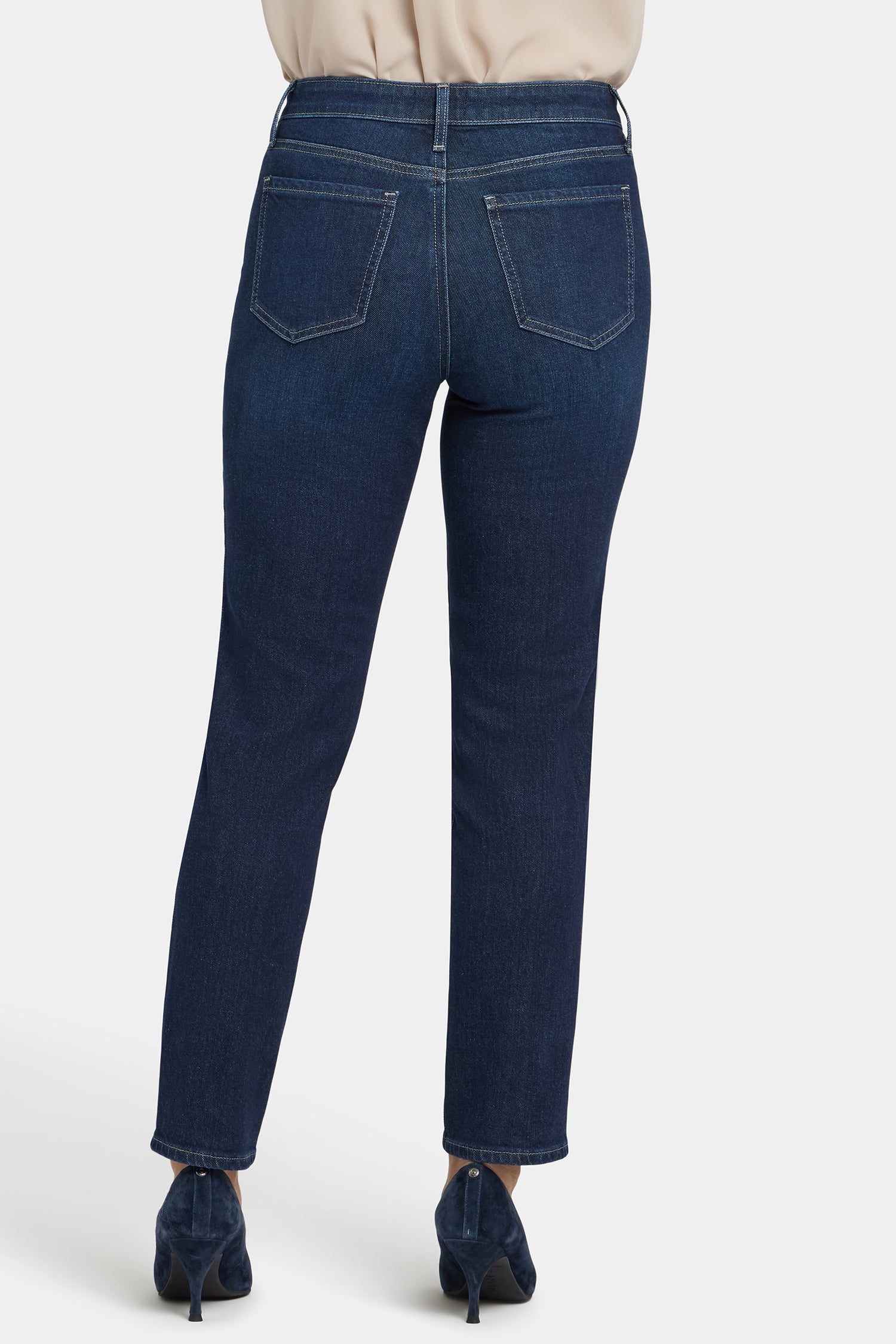NYDJ Margot Girlfriend Jeans In Petite With Front Seam Detail - Midnight Breeze