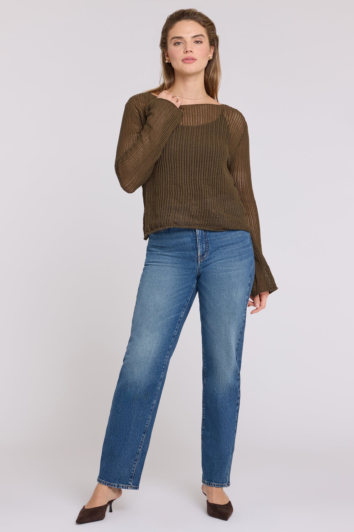 NYDJ Kasey Stovepipe Jeans In Petite With Super High Rise And 30" Inseam - Aster