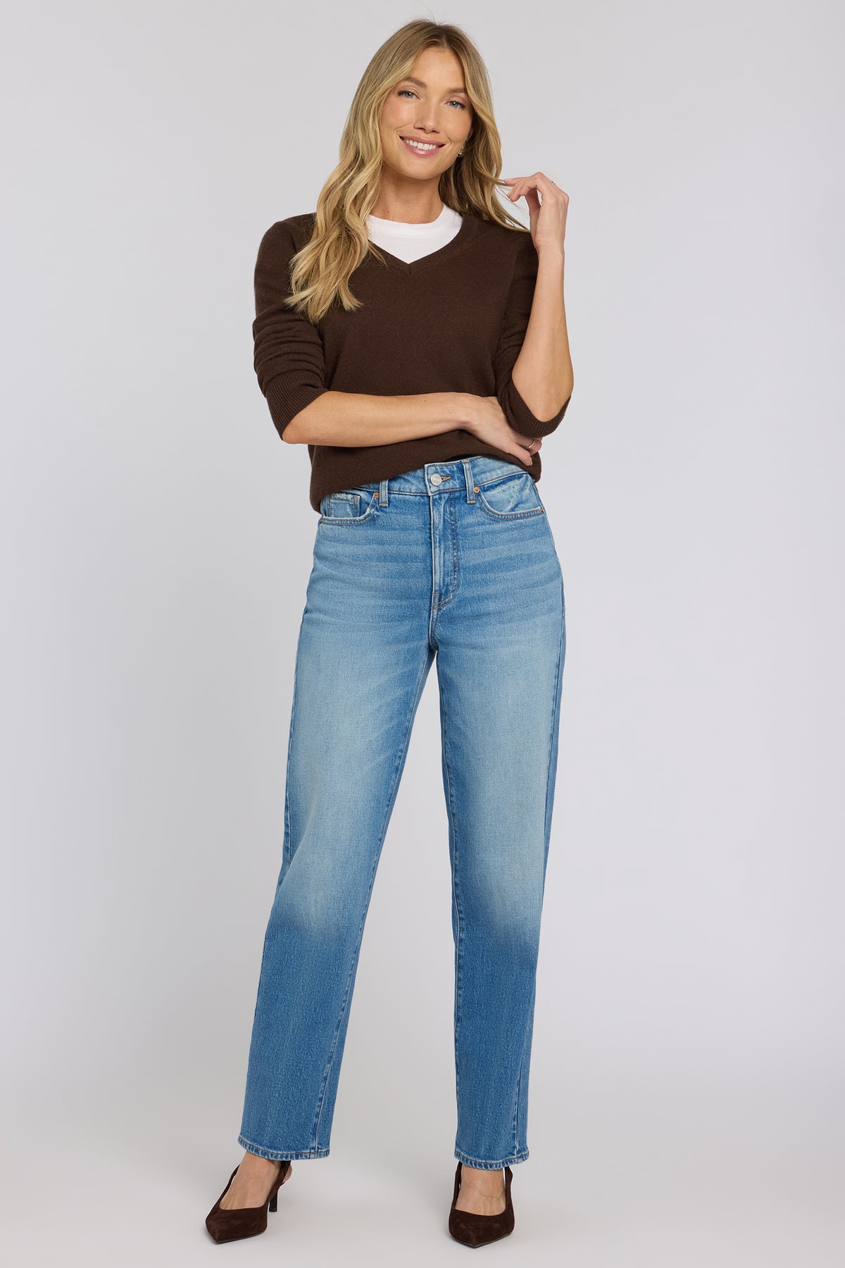 NYDJ Kasey Stovepipe Jeans In Petite With Super High Rise And 30" Inseam - Joaquin