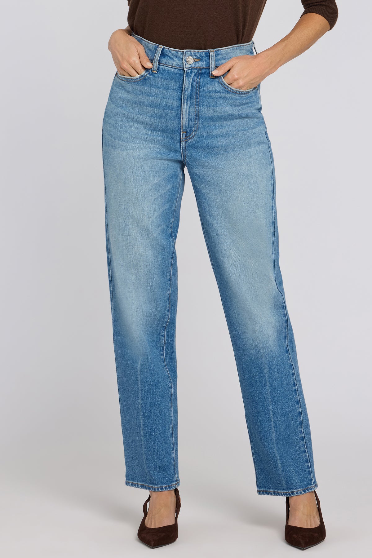 NYDJ Kasey Stovepipe Jeans In Petite With Super High Rise And 30" Inseam - Joaquin