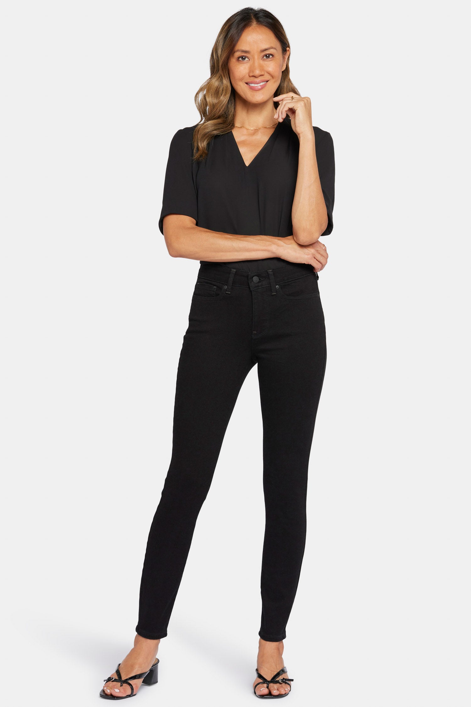 NYDJ Ami Skinny Jeans In Petite  - Black