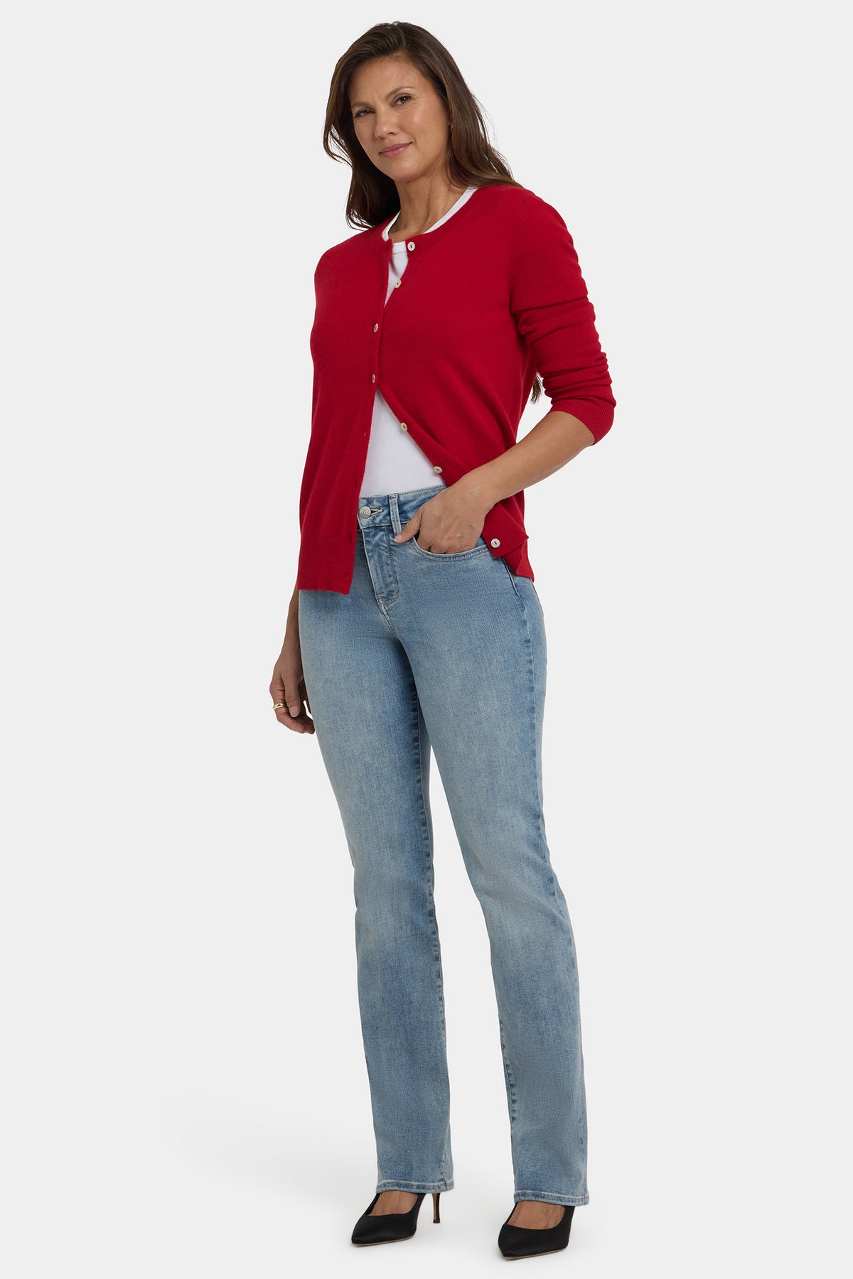 NYDJ Marilyn Straight Jeans In Petite  - Haley