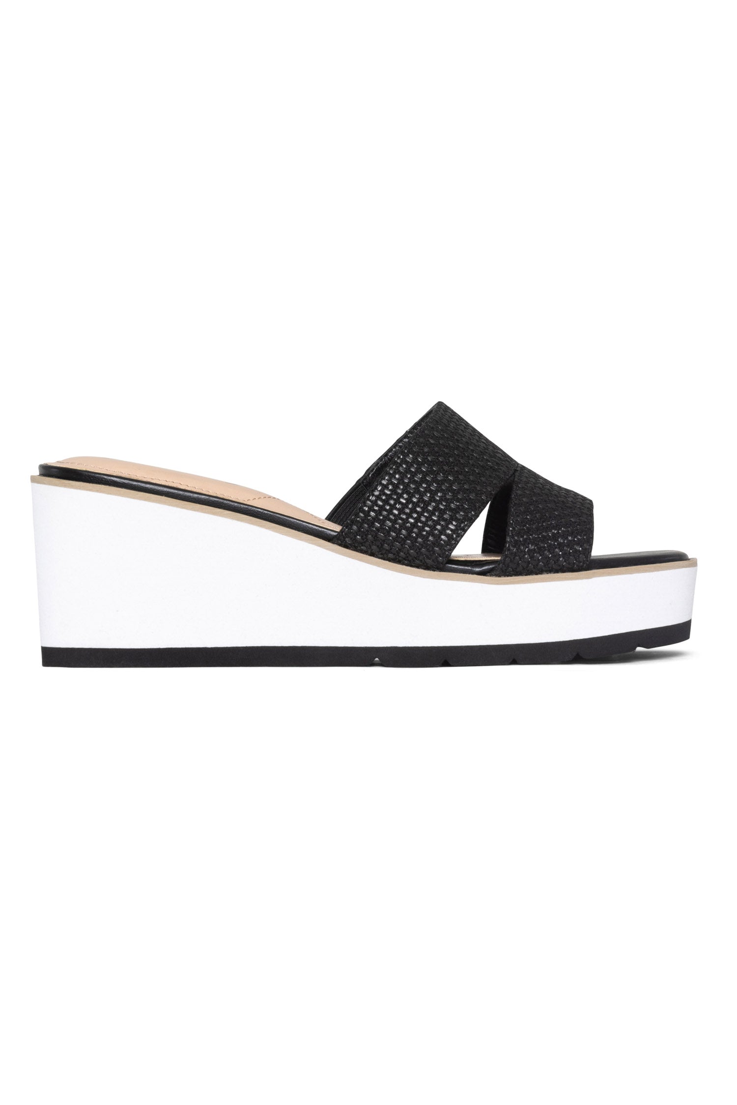 NYDJ Raizy Wedge Sandals In Jute - Black
