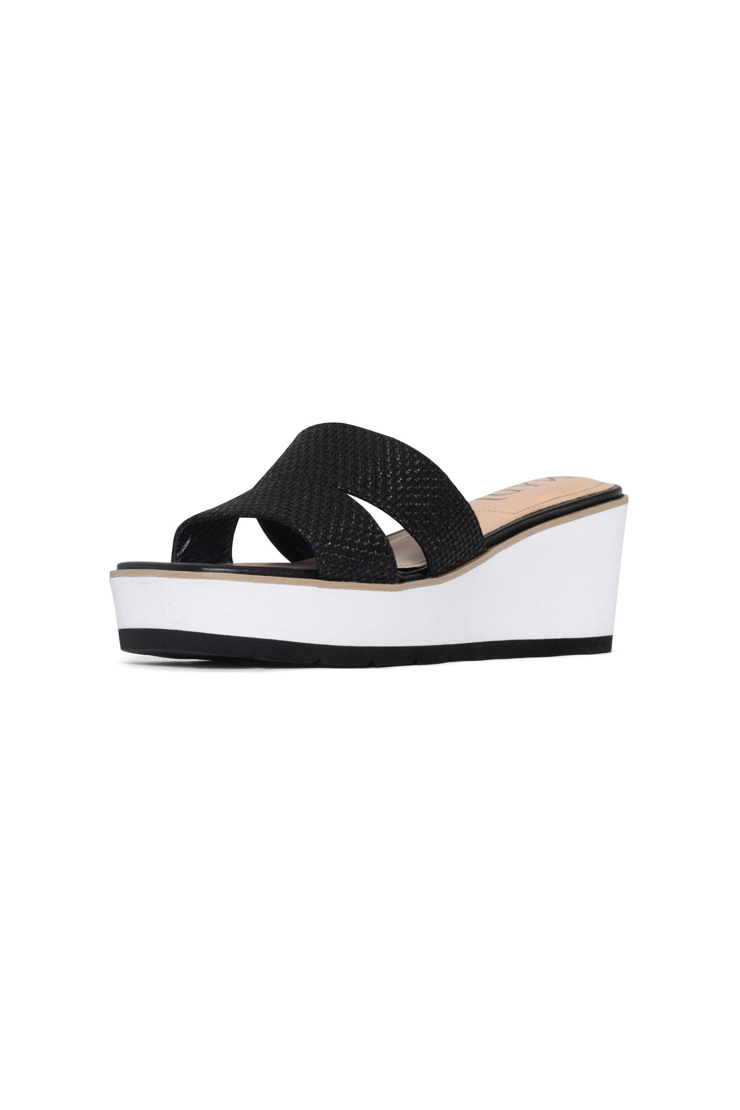 NYDJ Raizy Wedge Sandals In Jute - Black