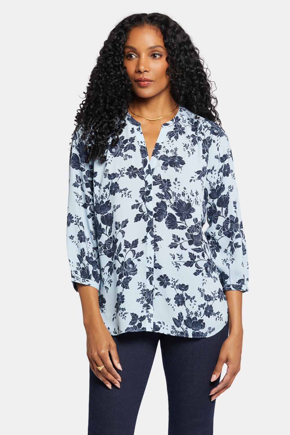 NYDJ Pintuck Blouse  - Rosemary Petals
