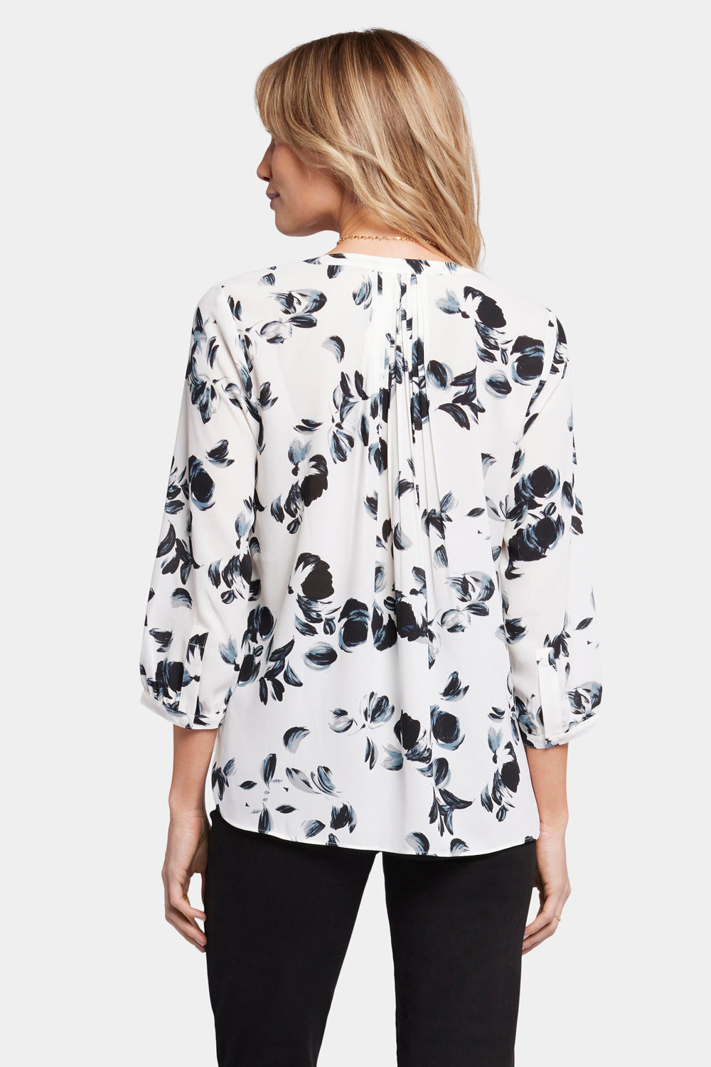 NYDJ Pintuck Blouse  - Lotus Leaf