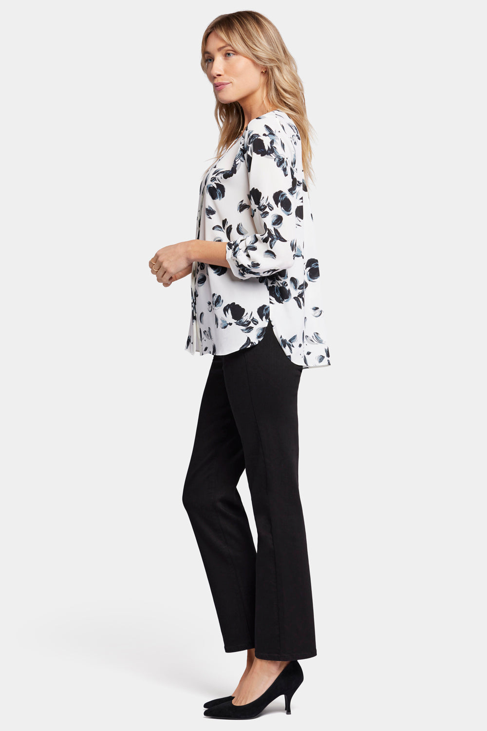 NYDJ Pintuck Blouse  - Lotus Leaf